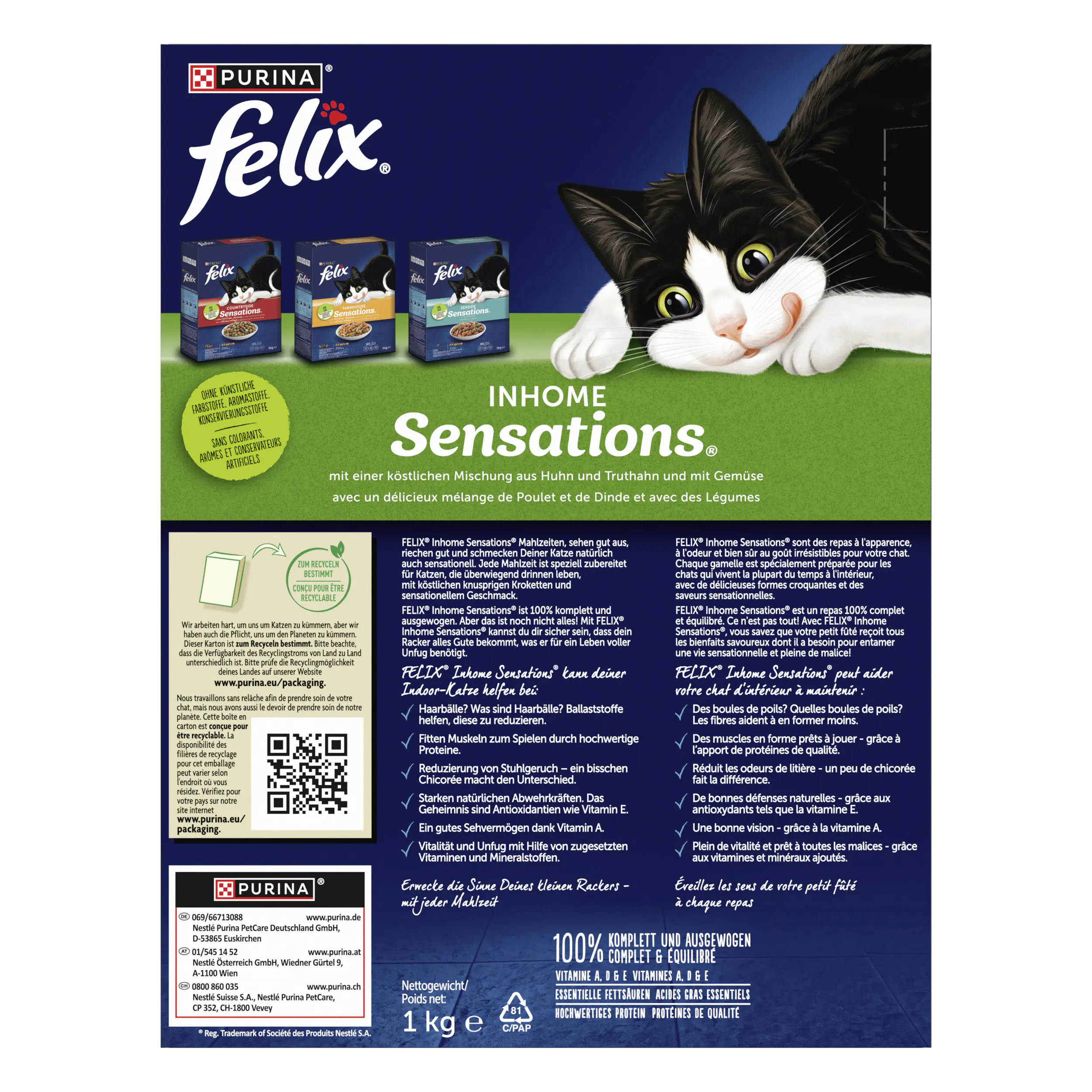 Felix Inhome Sensations mit Huhn und Gemüse 1 kg Felix Inhome Sensations mit Huhn und Gemüse 1 kg