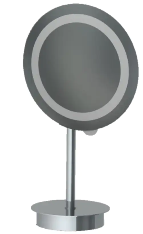 Primaster LED Stand-Kosmetikspiegel 5-fach Vergrößerung rund