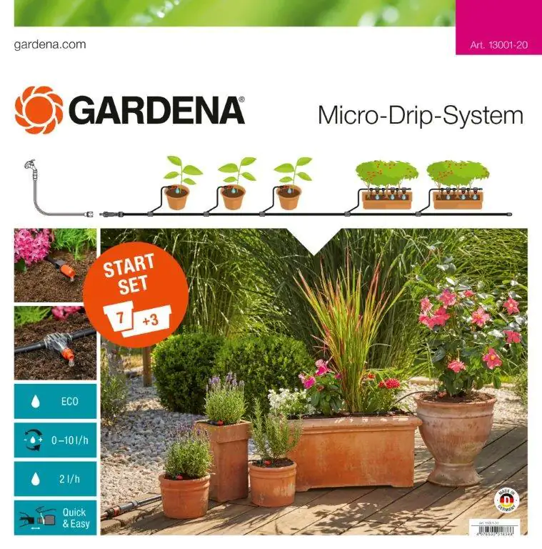 Gardena Micro-Drip-System Start Set Pflanztöpfe M  Gardena Micro-Drip-System Start Set Pflanztöpfe M