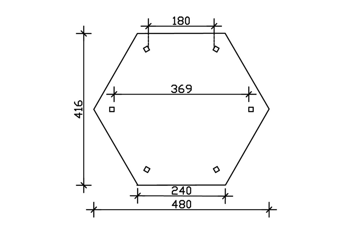 SKAN HOLZ Pavillon Colmar 3 Douglasie, lasiert in Nussbaum