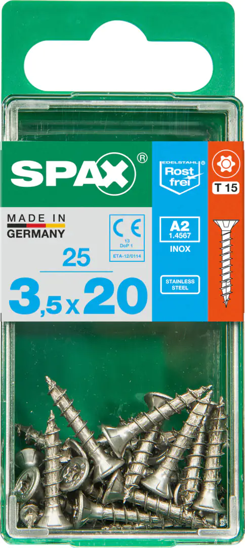 Spax Universalschrauben 3.5 x 20 mm TX 15 - 25 Stk.