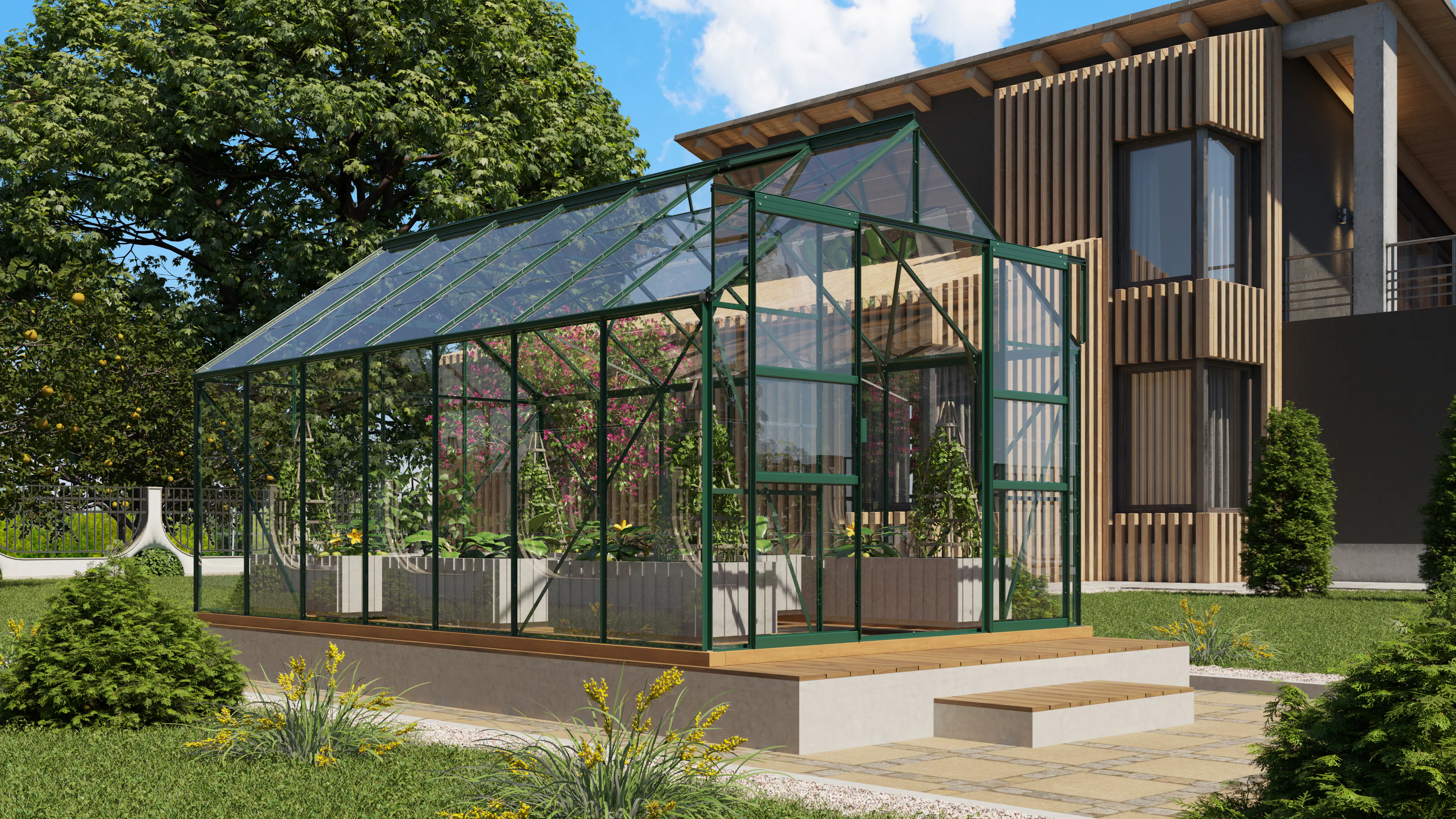 Vitavia Gewächshaus Mars 11500 445 x 257 cm 3 mm Sicherheitsglas