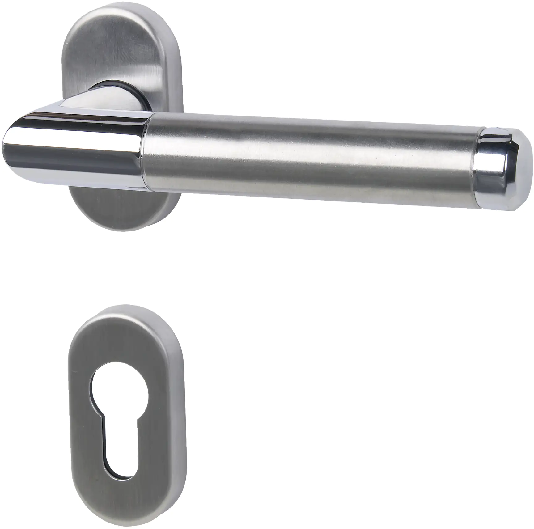 Alpertec Rosetten-Halbgarnitur Cork rechts Edelstahl silber Alpertec Rosetten-Halbgarnitur Cork rechts Edelstahl silber