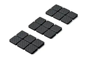 Hettich Antirutschpad 20 x 20 mm schwarz - 18 Stück