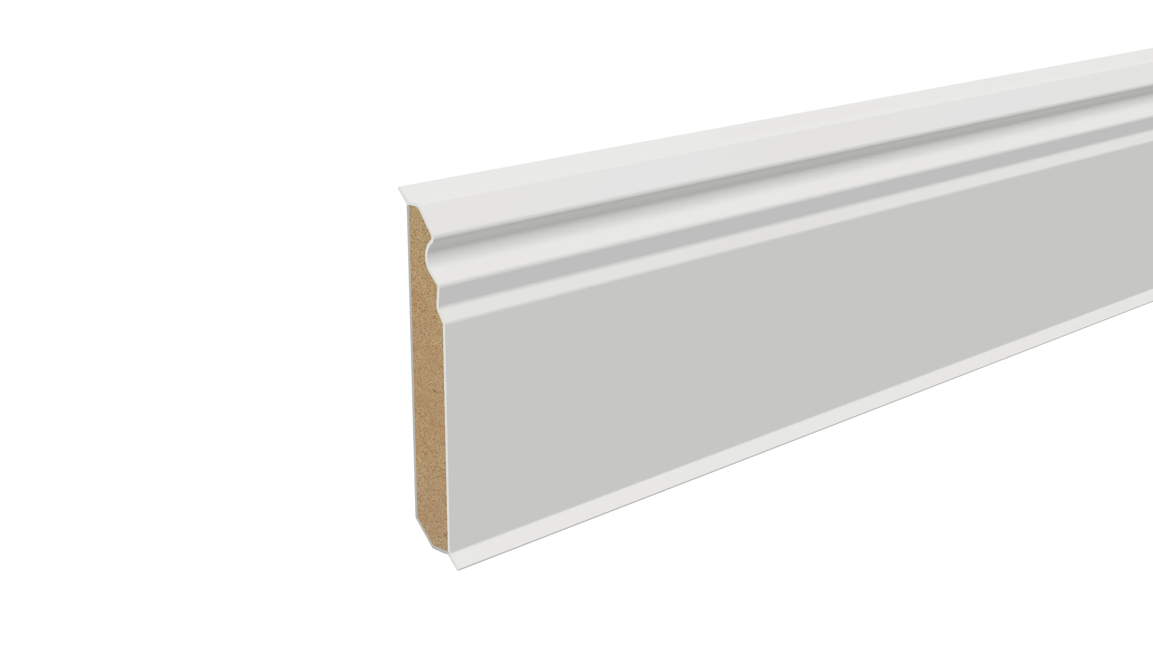Neuhofer Fußleiste 240 cm x 80 x 13 mm weiß 