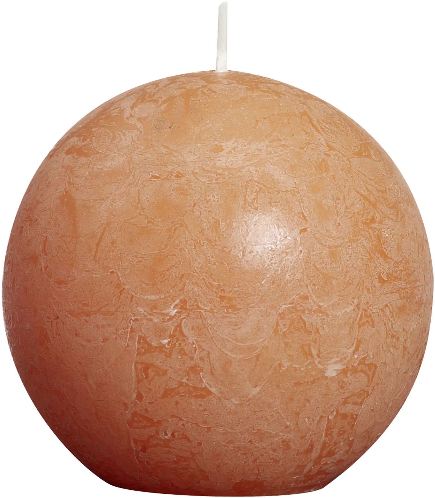 Bolsius Rustik Kugelkerze orange, Höhe 8 cm, Ø 8 cm