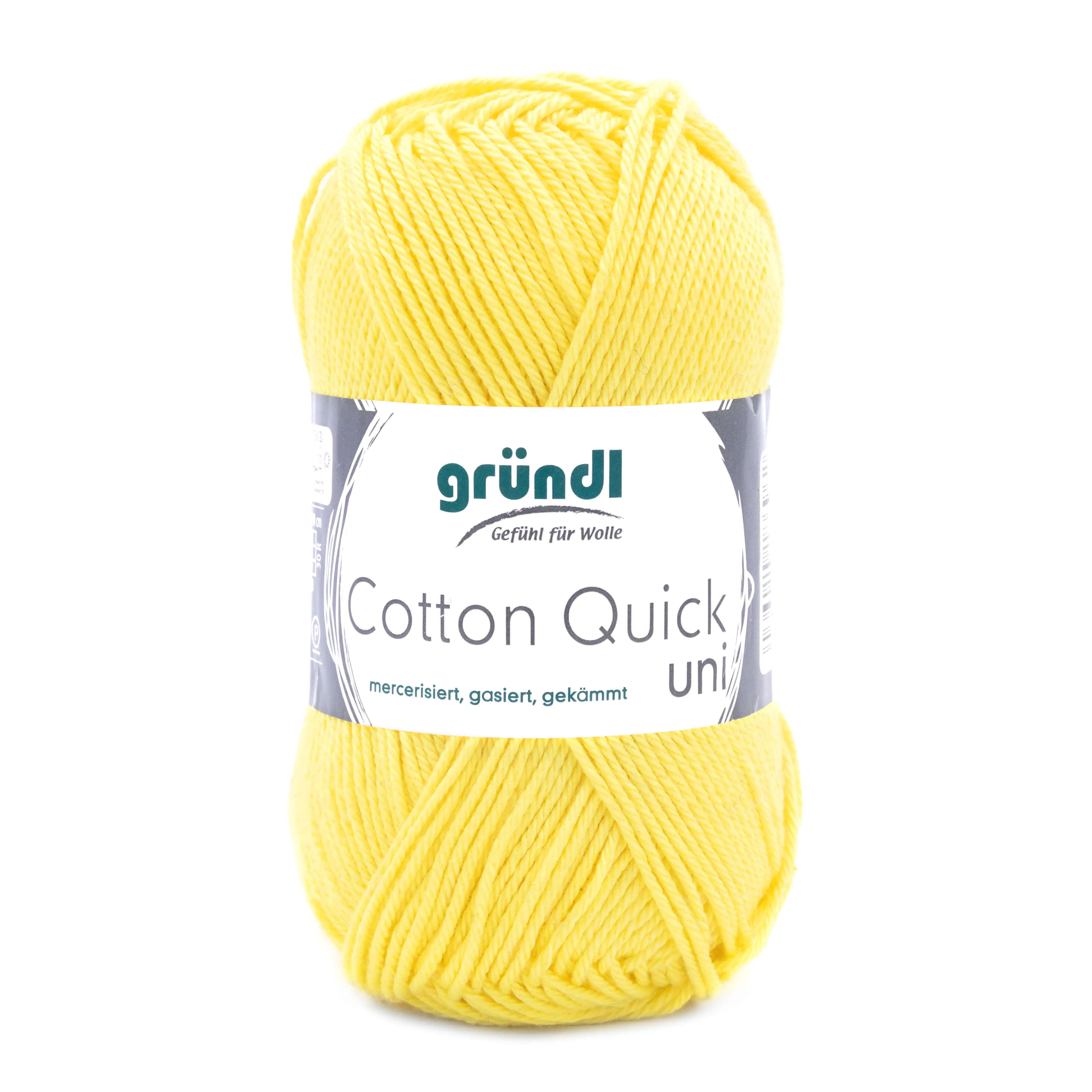 Gründl Wolle Cotton Quick 50 g uni gelb