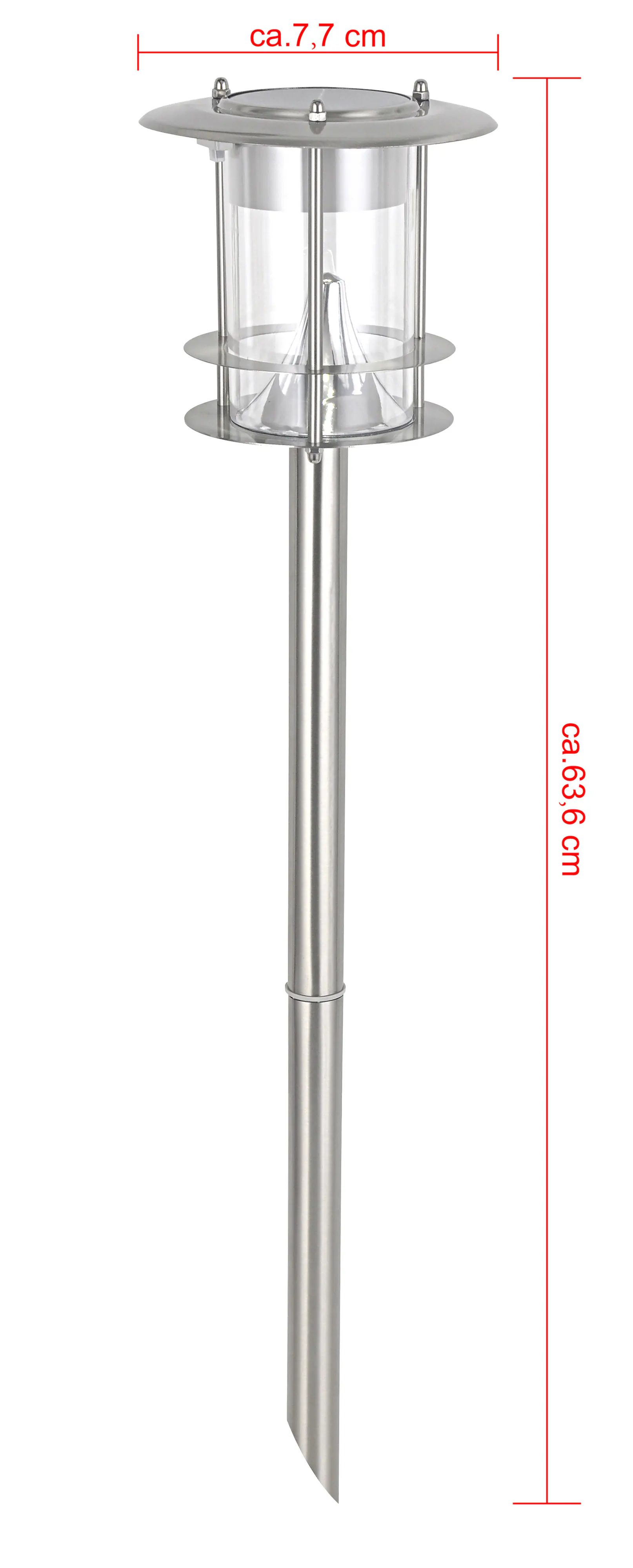 Dapo LED Solar Stehleuchte Dallas mit Erdspieß kaltweiß