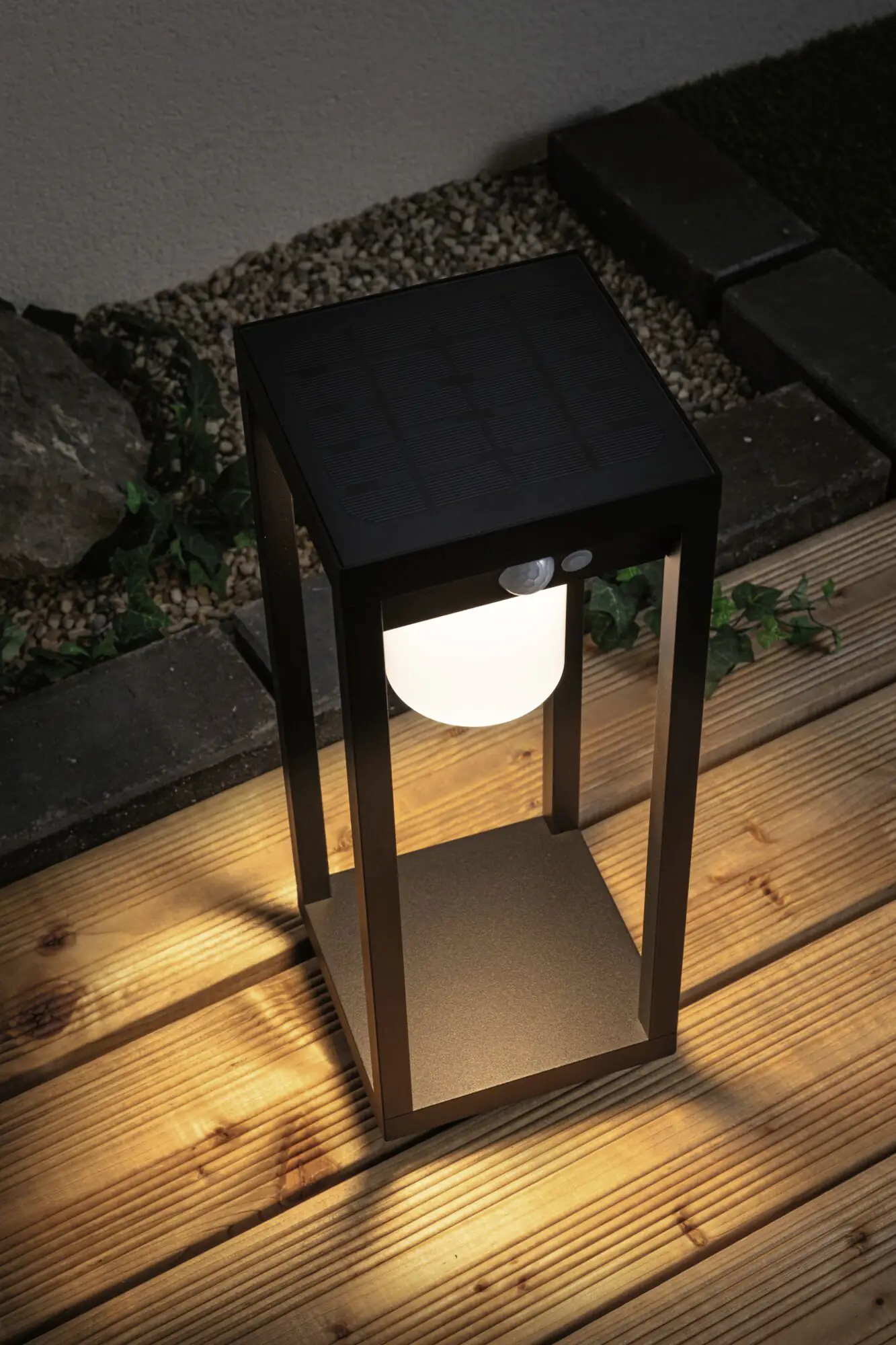 Paulmann LED Solarleuchte Marisol schwarz 40 x 15cm mit Bewegungsmelder