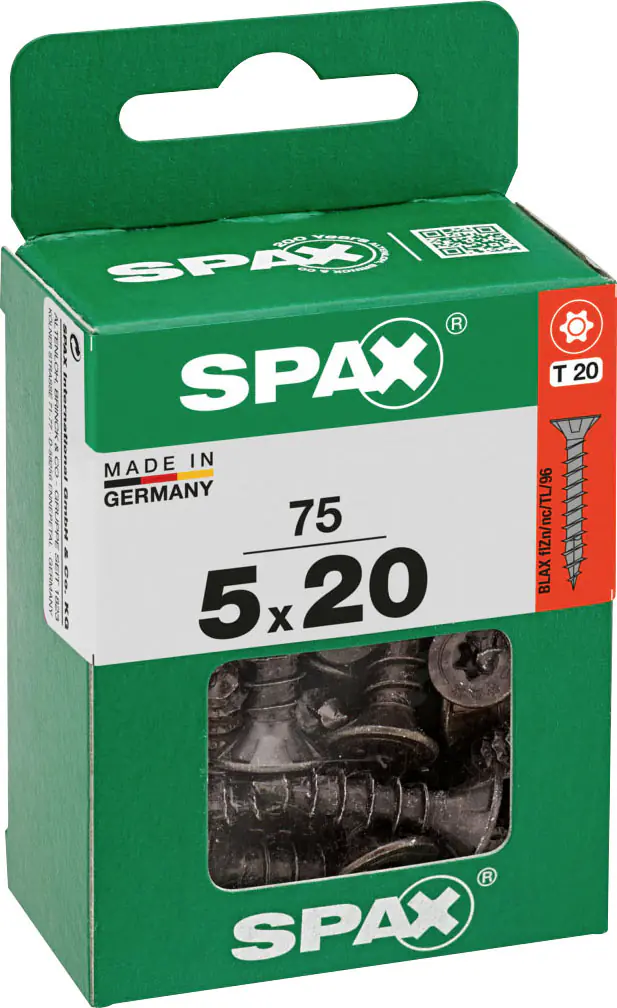 Spax Universalschrauben 5 x 20 mm T20 Vollgewinde - 75 Stk. 