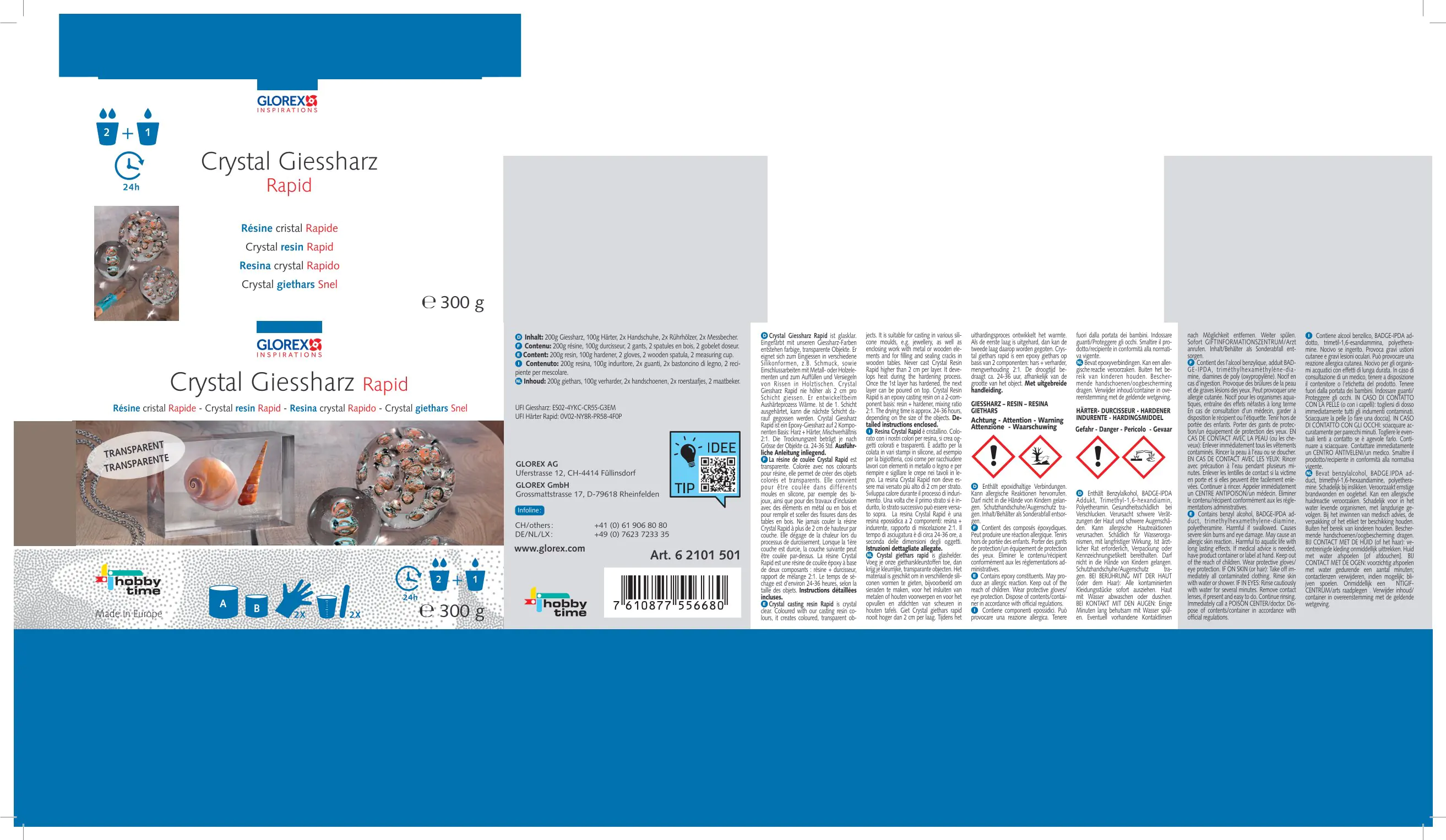 Glorex Crystal-Giessharz 300 g