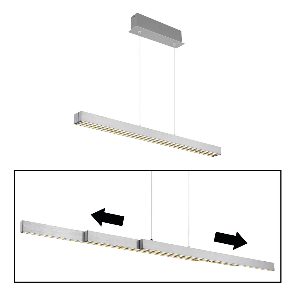 Globo Hängeleuchte Ethan 150 x 150 cm L x H silberfarben