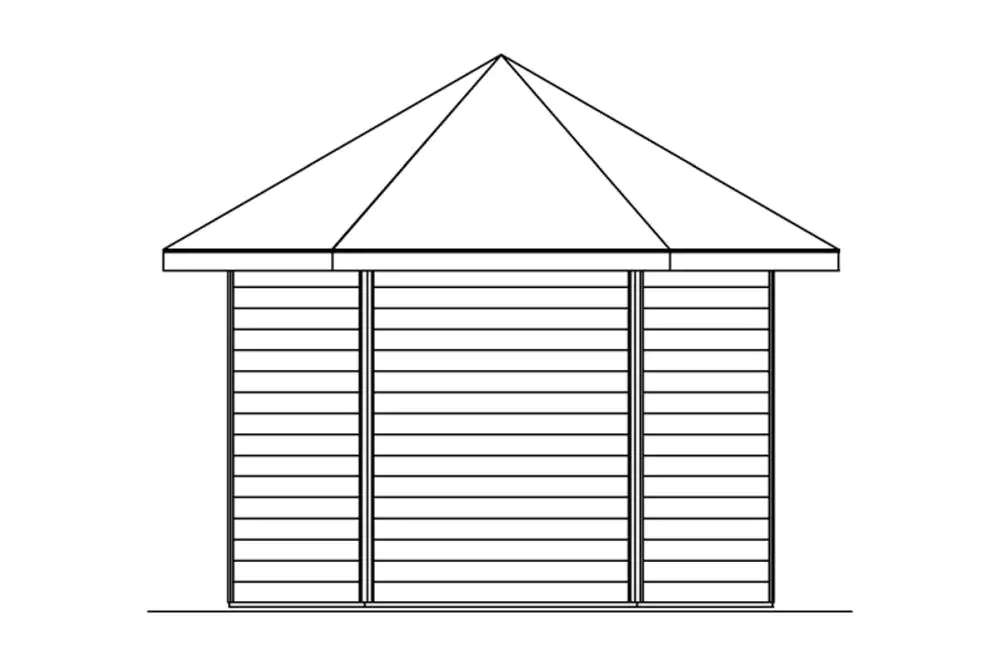 SKAN HOLZ Pavillon Almelo 350x303cm, schiefergrau