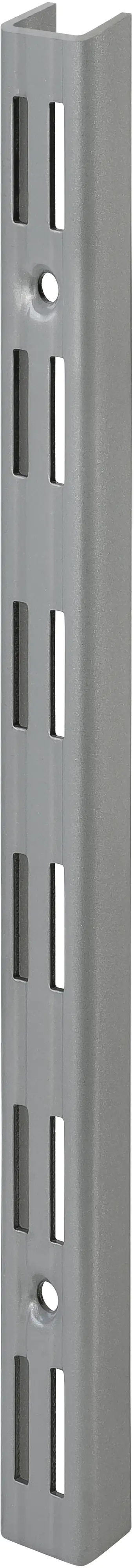 TrendLine Wandschiene 2-reihig grau 200 x 2,5 cm