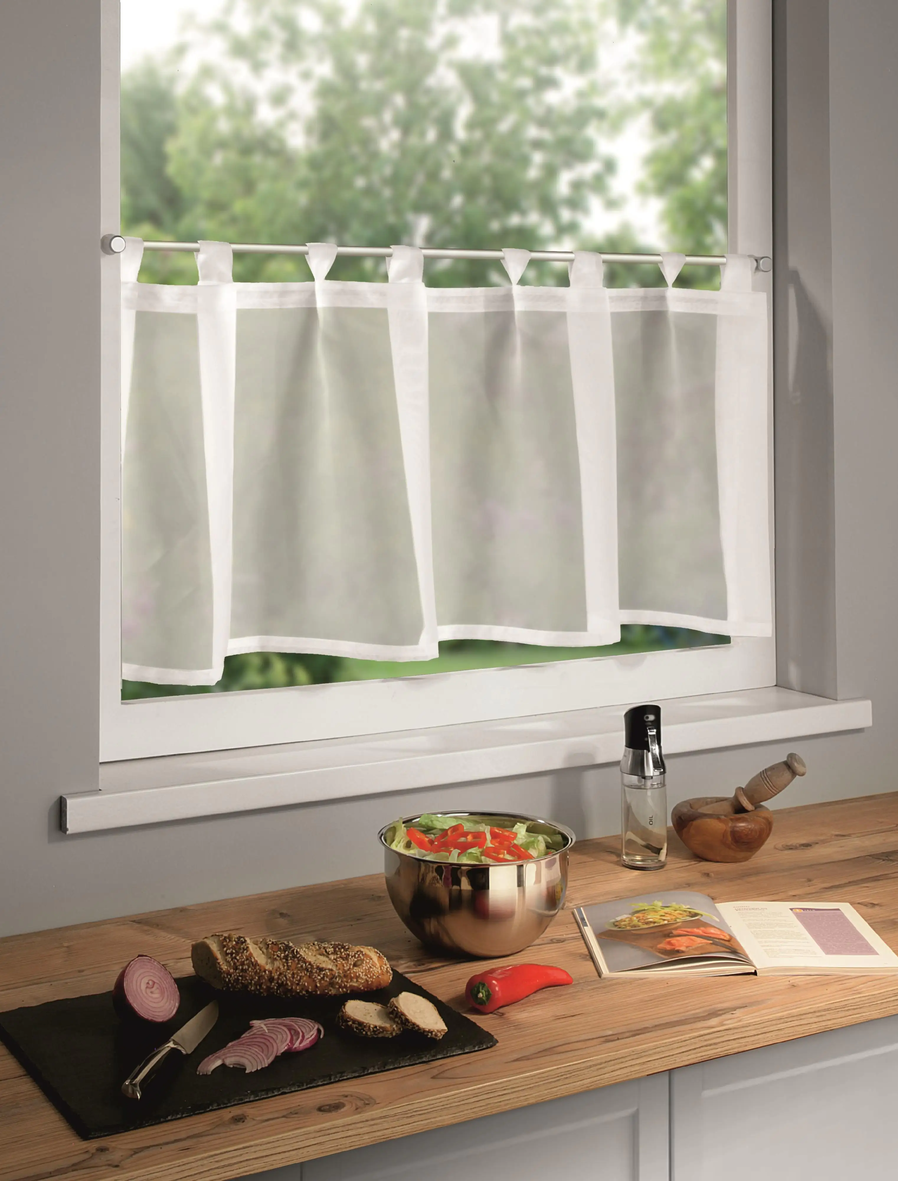 Neusser Collection Schlaufenpanneau Bert weiß, 50 x 135 cm