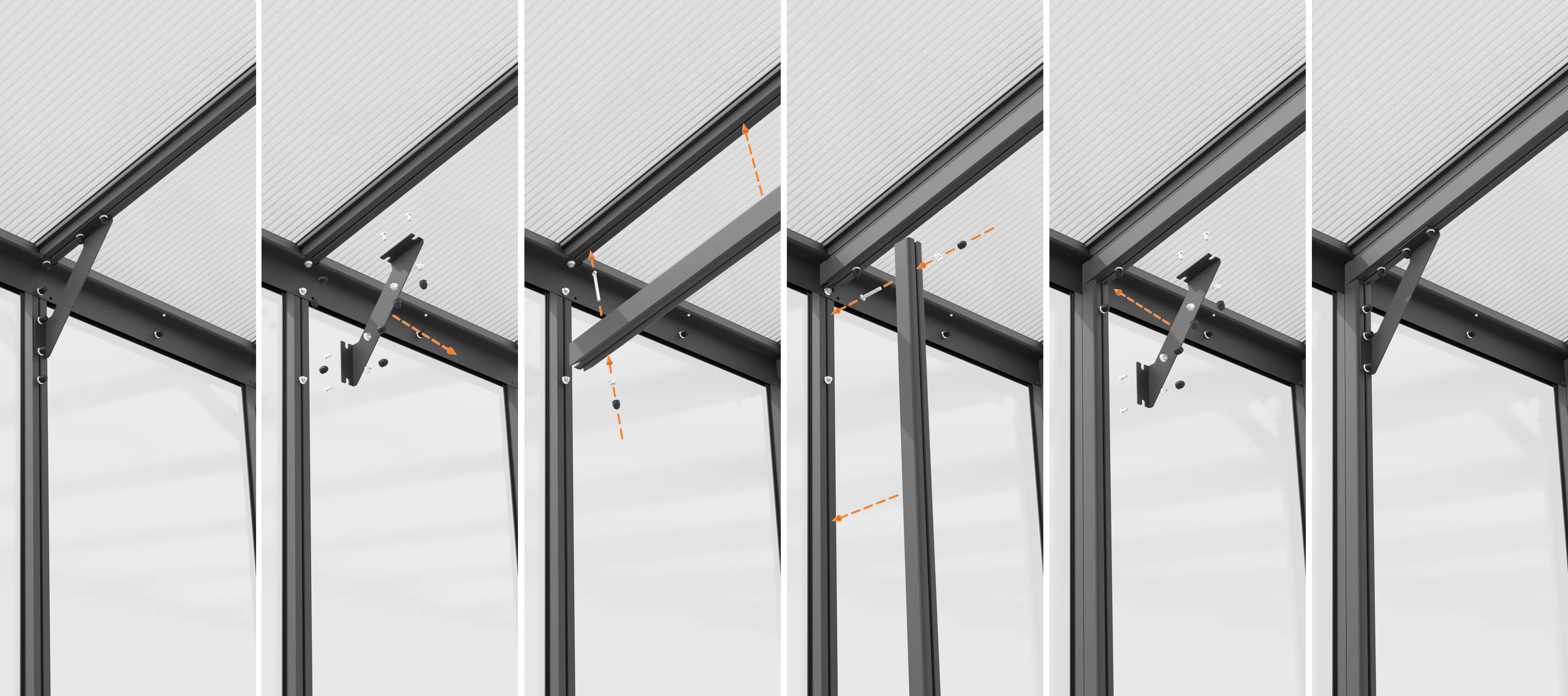 Vitavia Anlehngewächshaus Nachrüstset Helena 7000 aluminium 3 mm Sicherheitsglas