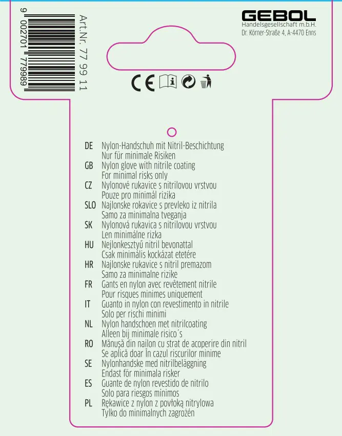 Gebol Handschuh Tommi Apfel