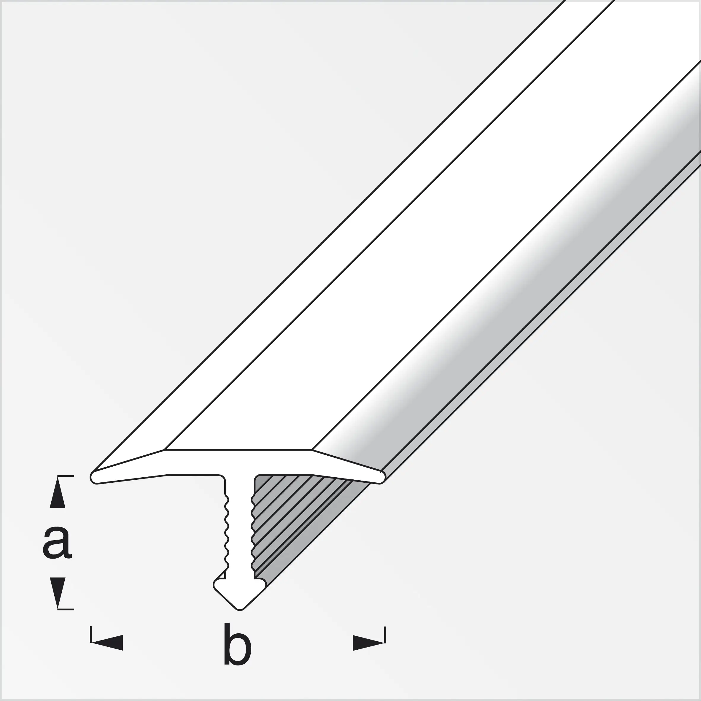 alfer Fugenabdeckprofil 1 m, 6 x 14 mm Aluminium eloxiert messing