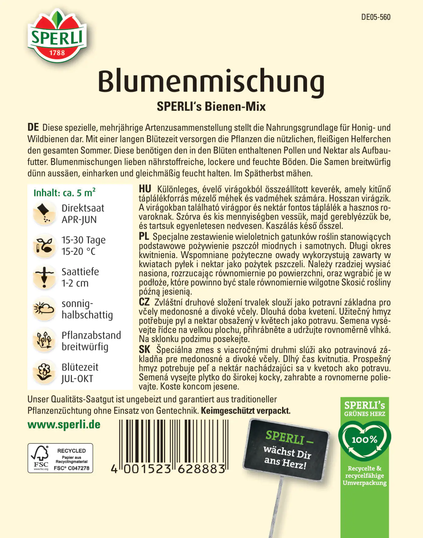 Sperli Blumenmischung SPERLI's Bienen-Mix