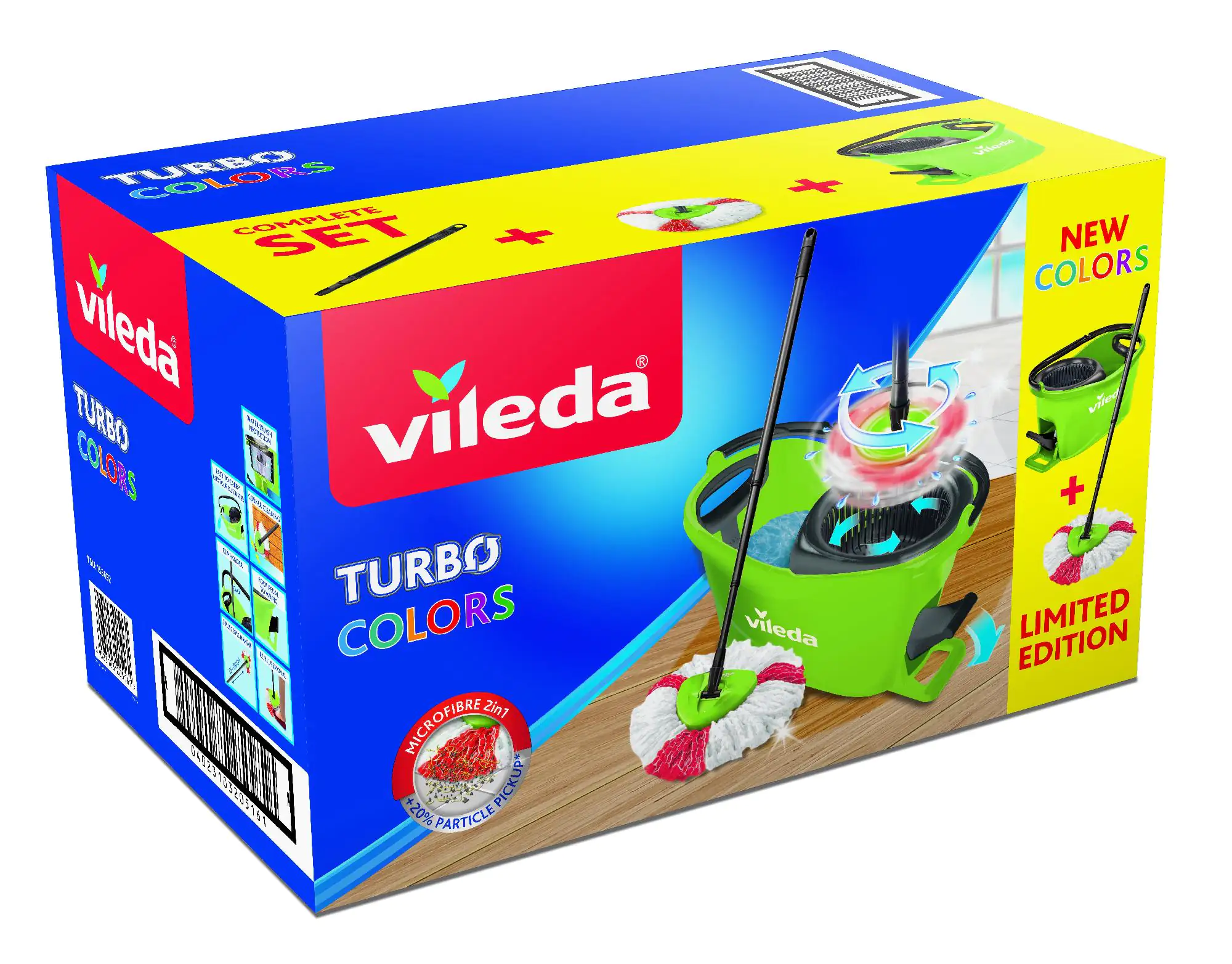 Vileda Komplett-Box Ultramat Turbo Colors grün Wischmop mit Eimer Vileda Komplett-Box Ultramat Turbo Colors grün Wischmop mit Eimer