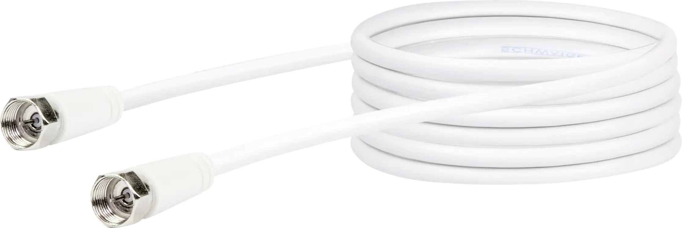 Schwaiger SAT Anschlusskabel KVC230 052 (75dB) weiß, 3,0m, 1x F Stecker / 1x F Stecker
