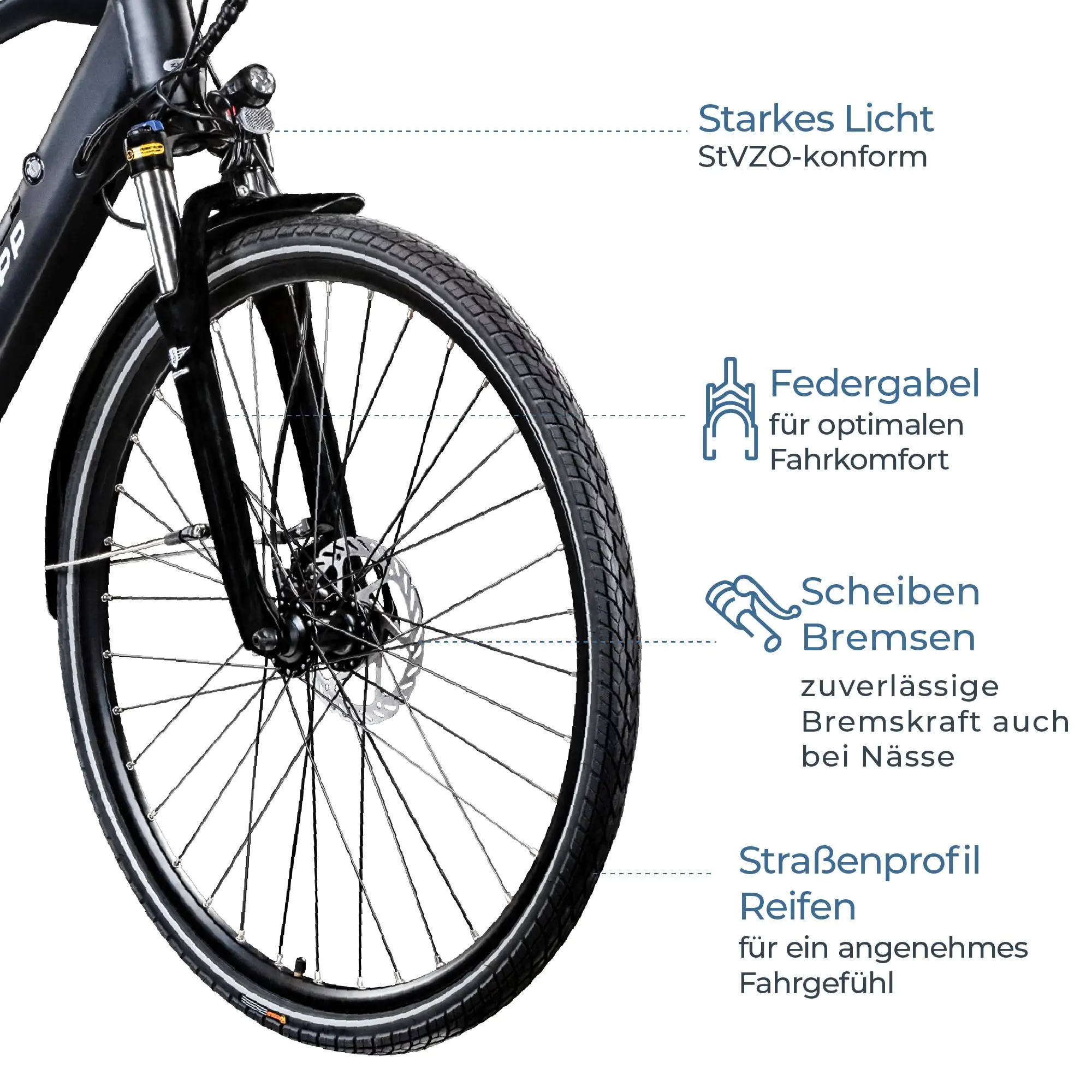 Zündapp E-Bike Trekking Z810 28 Zoll 24-Gang 417,6 Wh schwarz