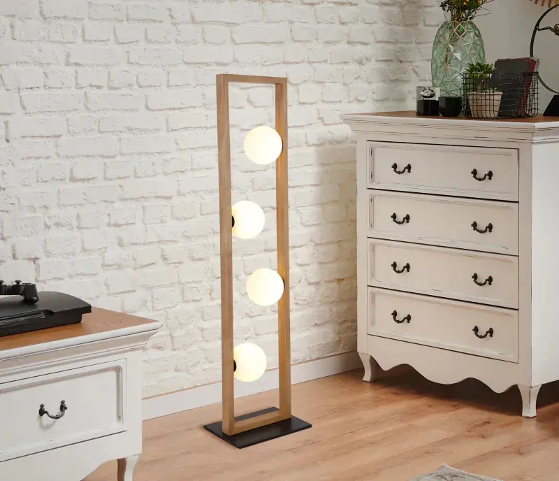 Globo Stehleuchte Nanda 28 x 20 x 110 cm L x B x H) schwarz matt