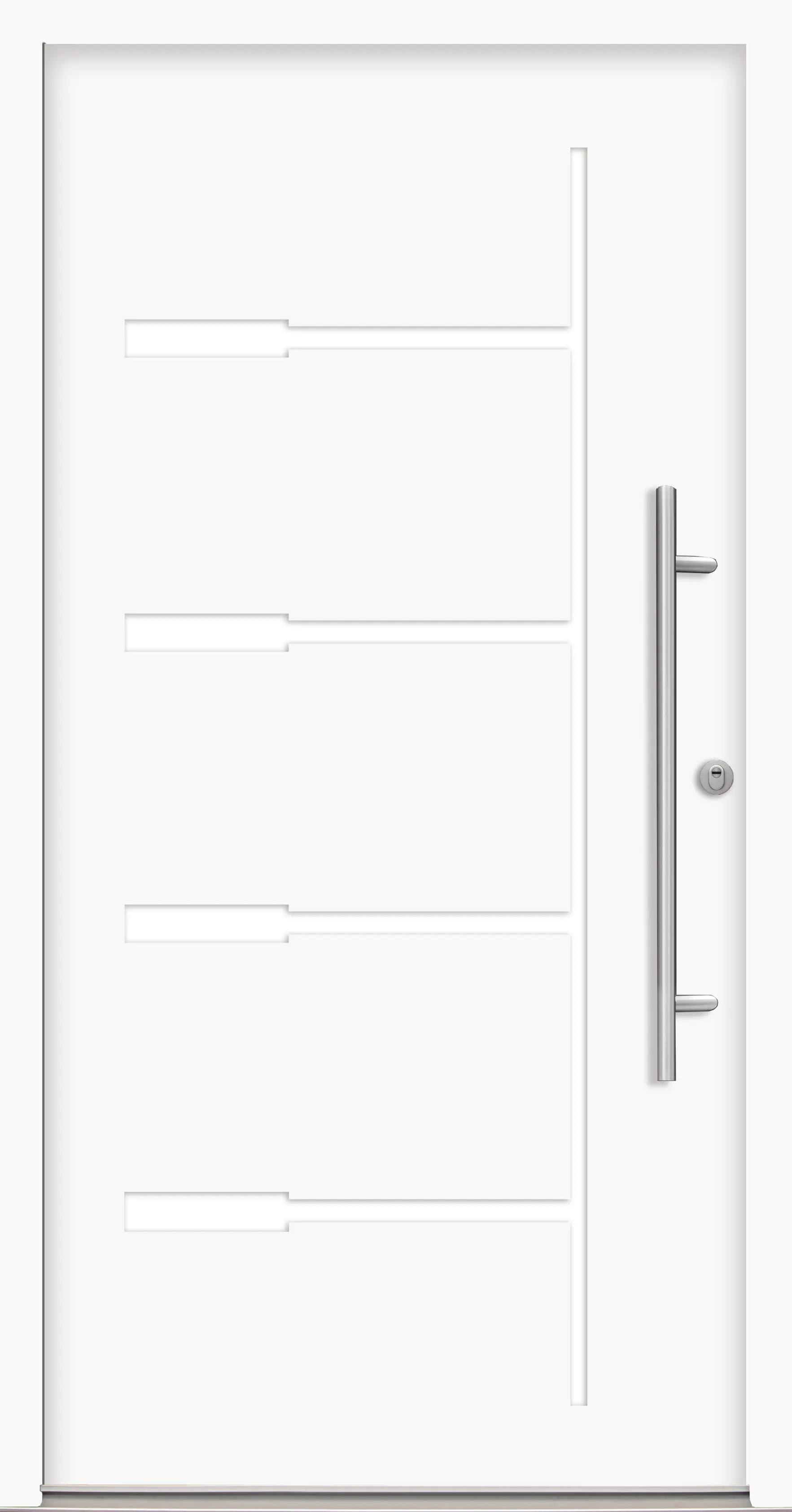 Splendoor Haustür Passivedoor Premium H1 RC2 Weiß DIN Rechts 100 x 210 cm