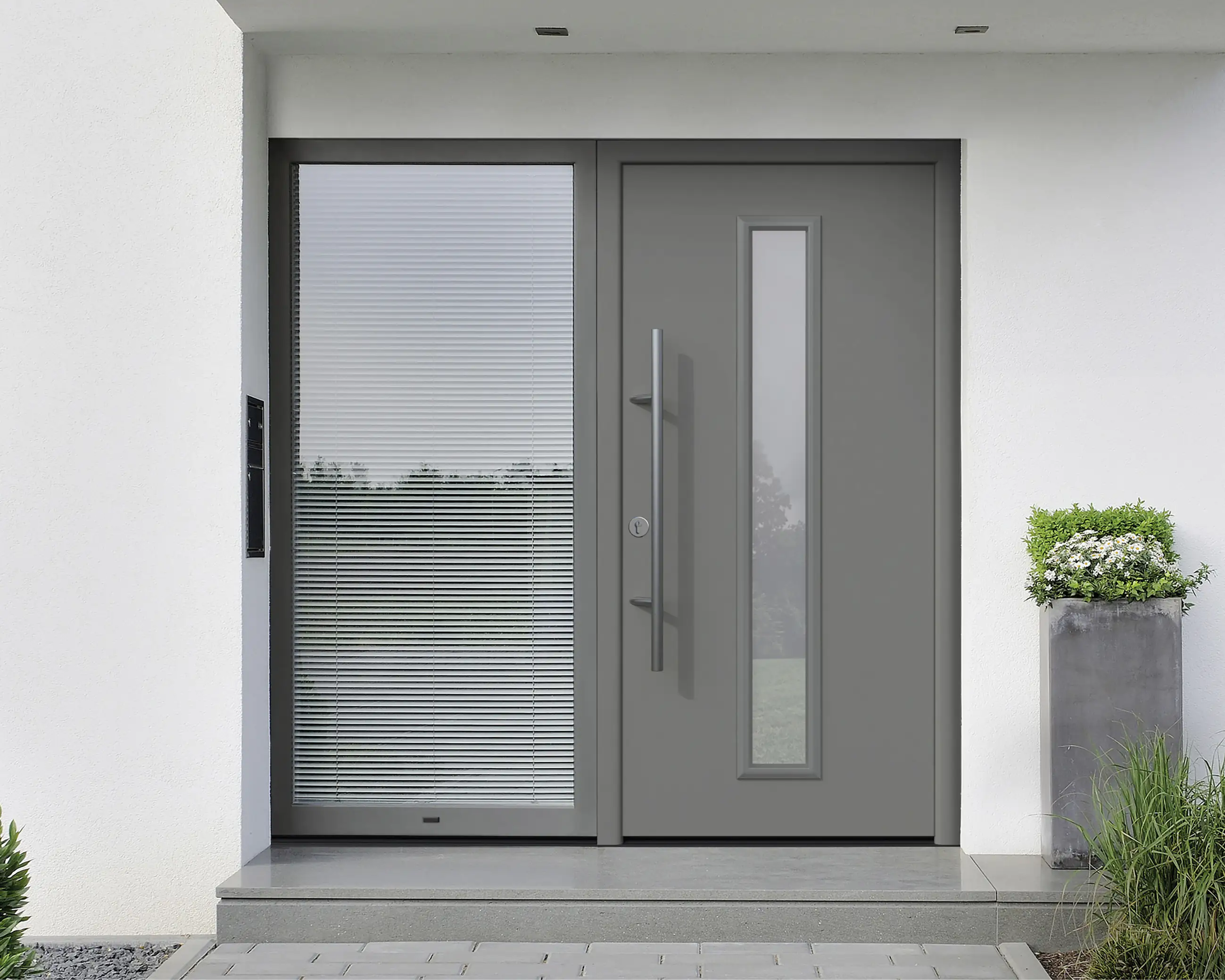 EcoStar Haustür ISOPRO Secur IPS 020 RC2 graualuminium 110 x 210 cm EcoStar Haustür ISOPRO Secur IPS 020 RC2 graualuminium 110 x 210 cm