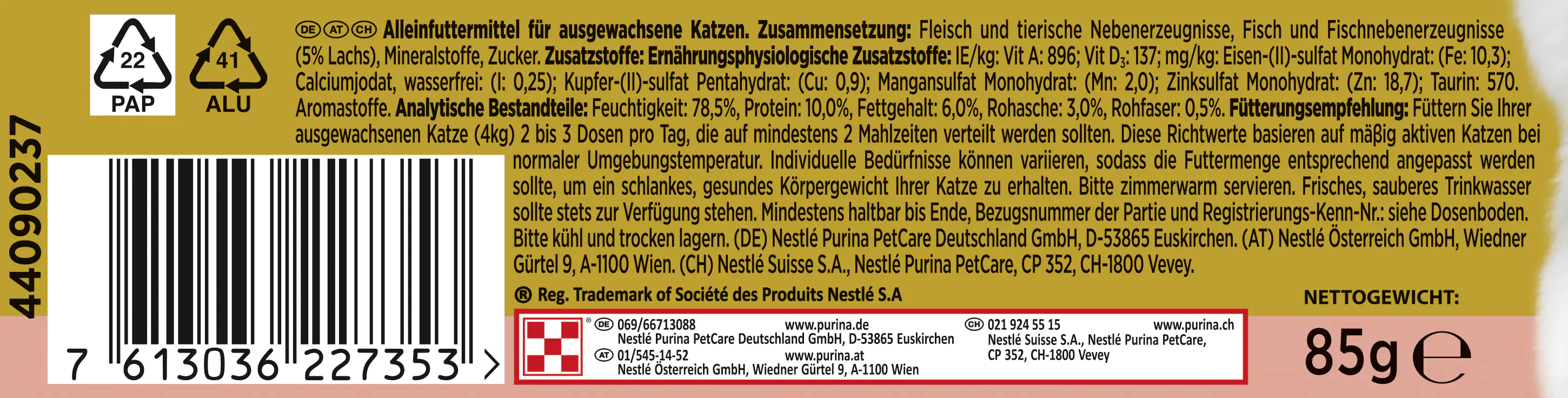 Gourmet Gold Lachs mit schmelzendem Kern 85 g Gourmet Gold Lachs mit schmelzendem Kern 85 g