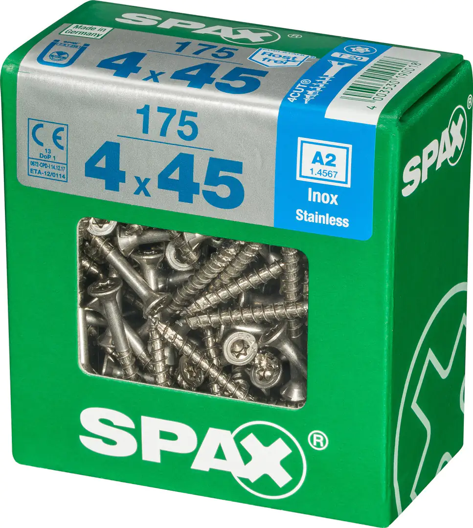 Spax Universalschrauben 4.0 x 45 mm TX 20 - 175 Stk.