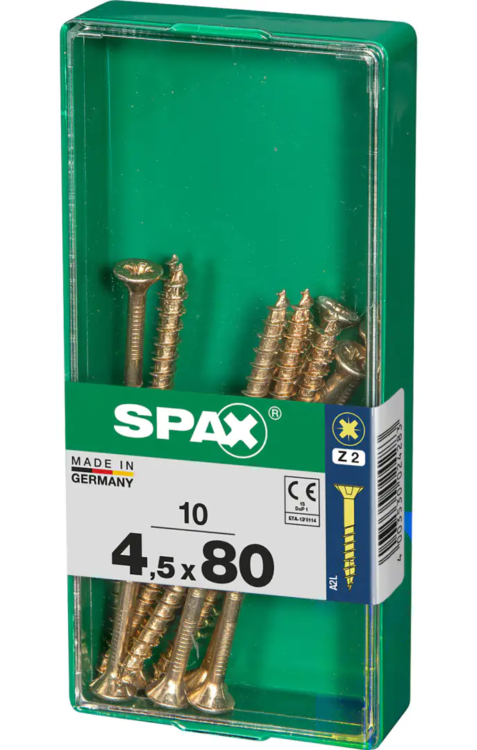 Spax Universalschrauben 4.5 x 80 mm PZ 2 - 10 Stk.