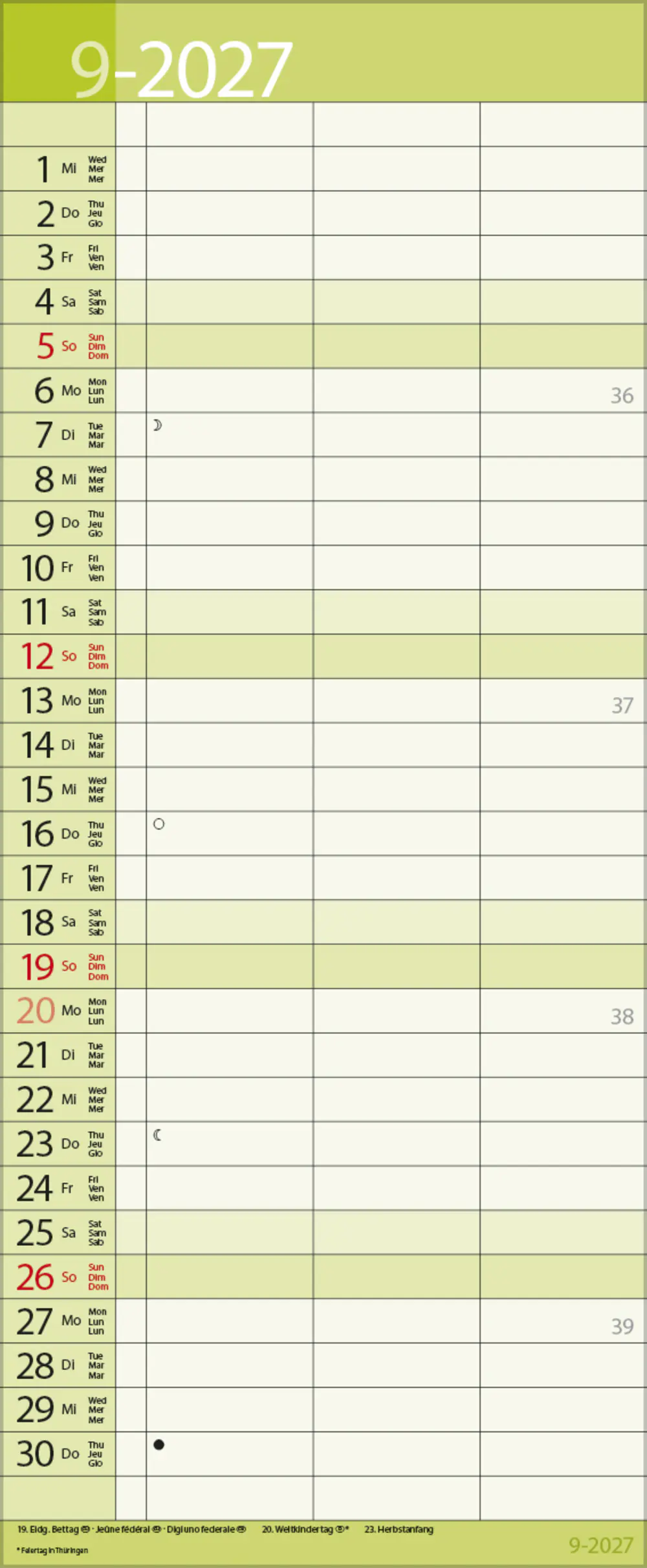 Korsch Kalender Timer for 2 Lifestyle 2027