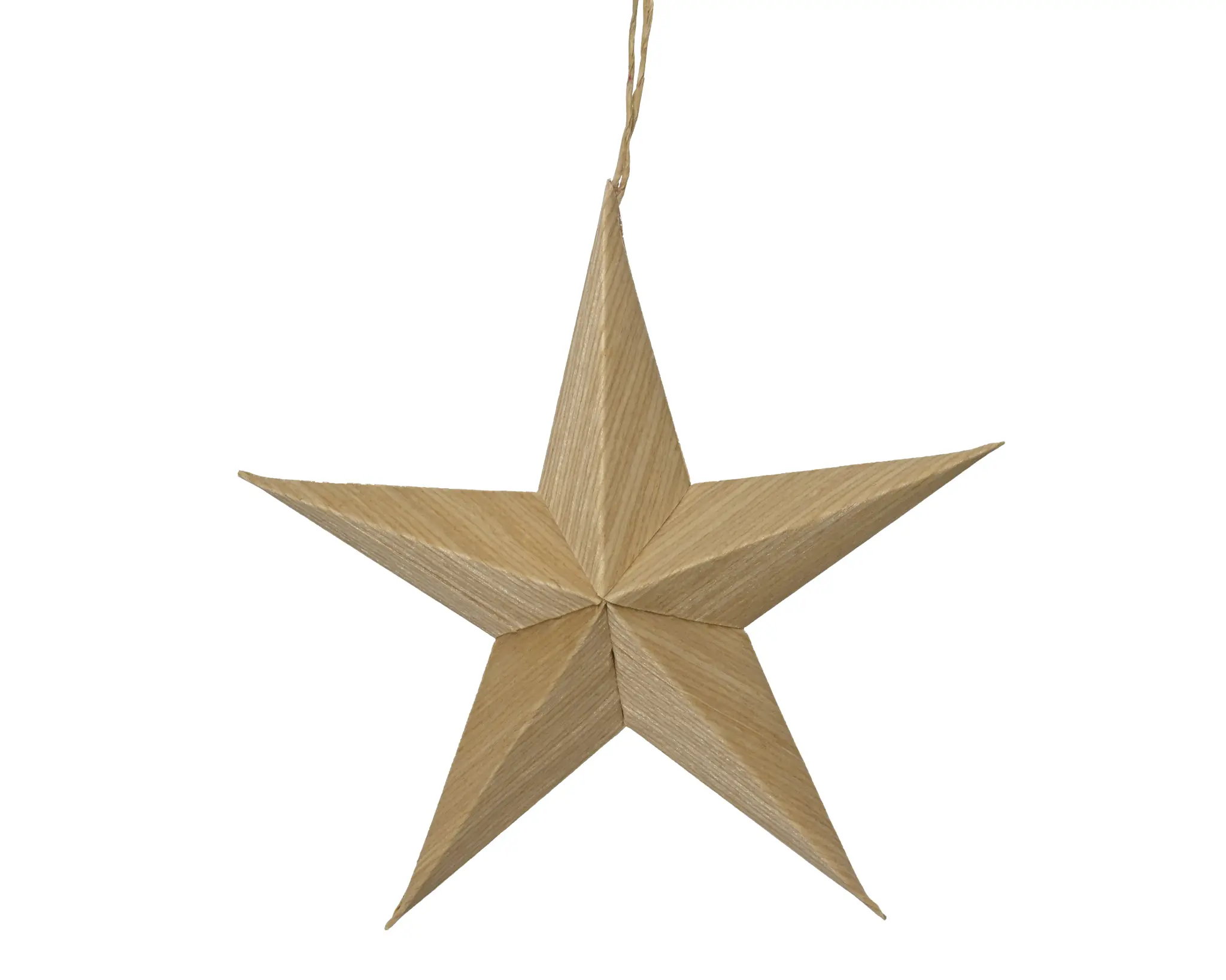 Decoris Sternhänger Papier Ø 15 x 6 cm natur