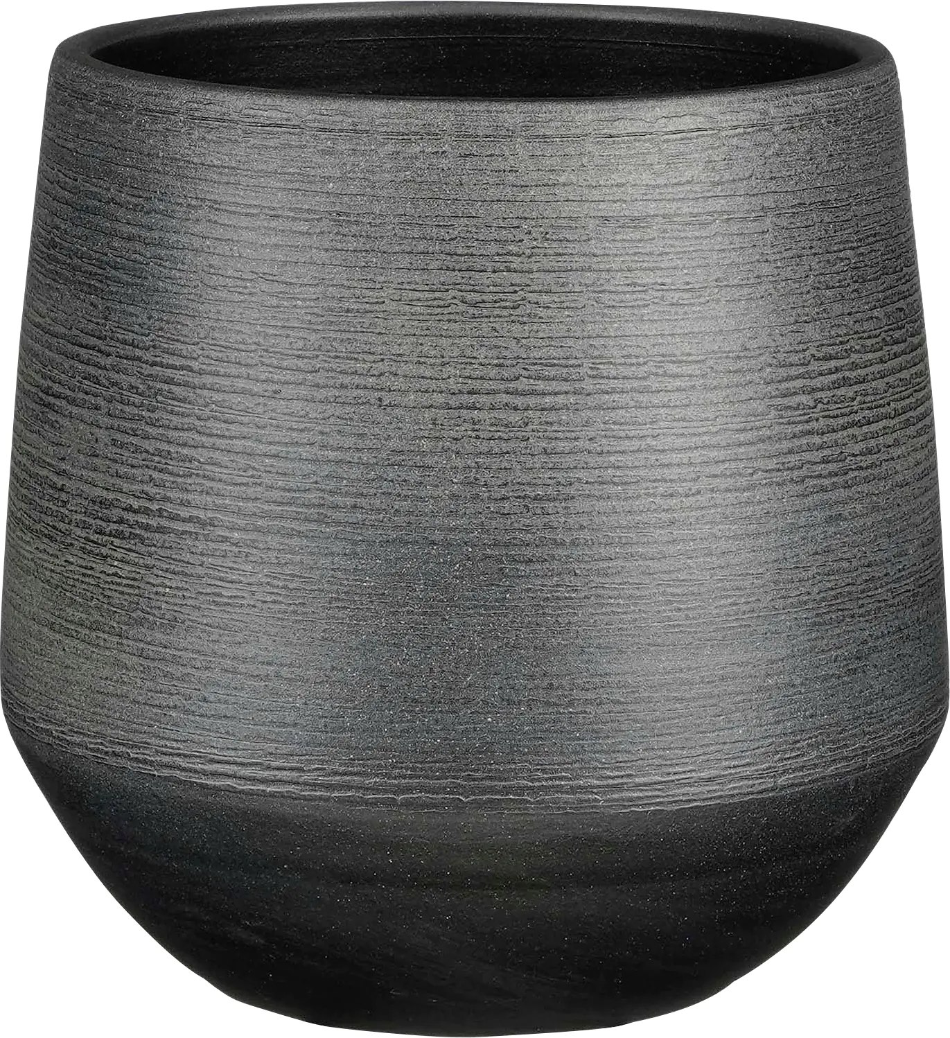 Mica Decorations Topf Evora terracotta 23 x 24 cm schwarz