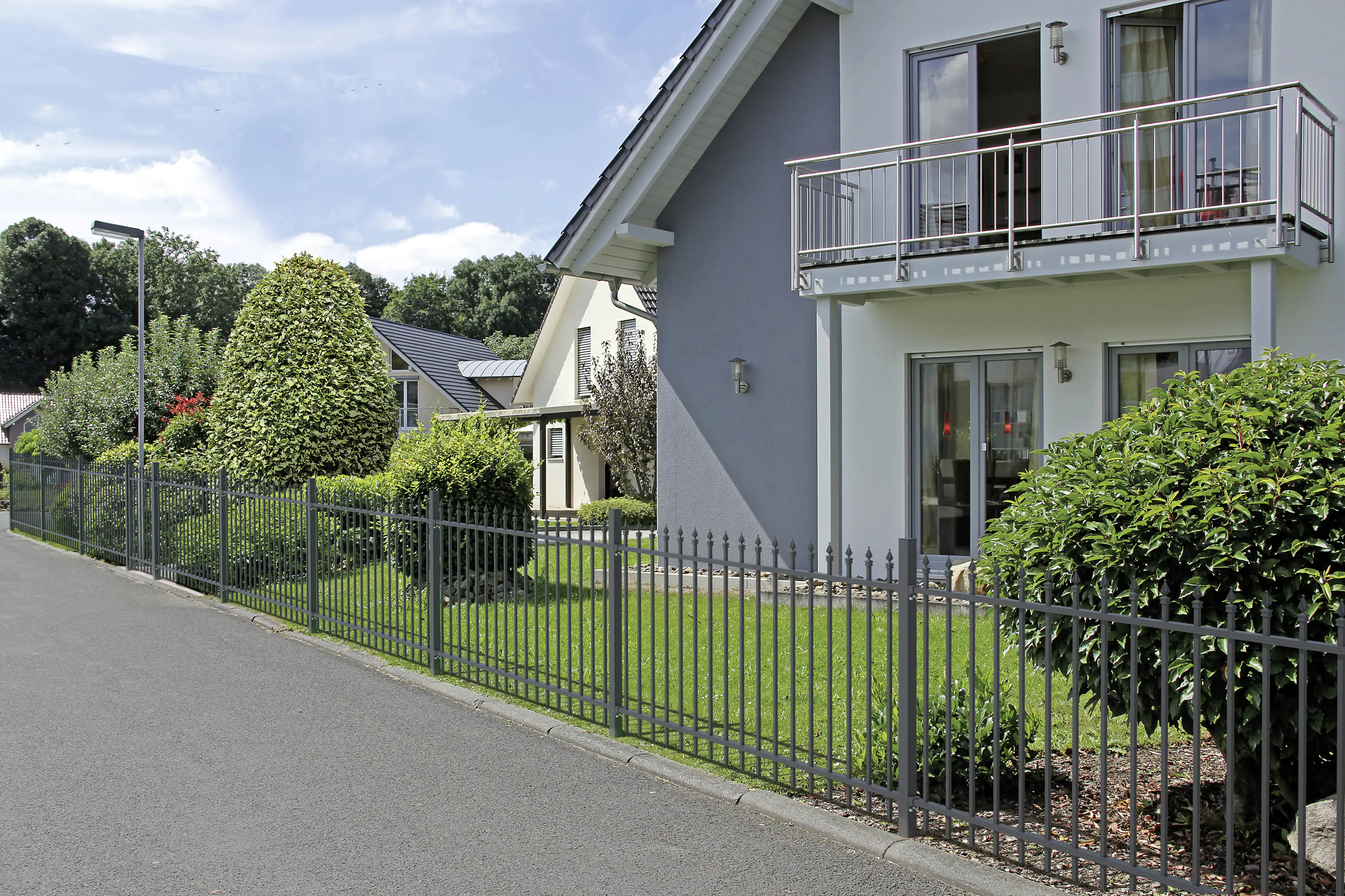 Alberts Komplettset Zaun Chaussee 2 m 120 cm anthrazit zE