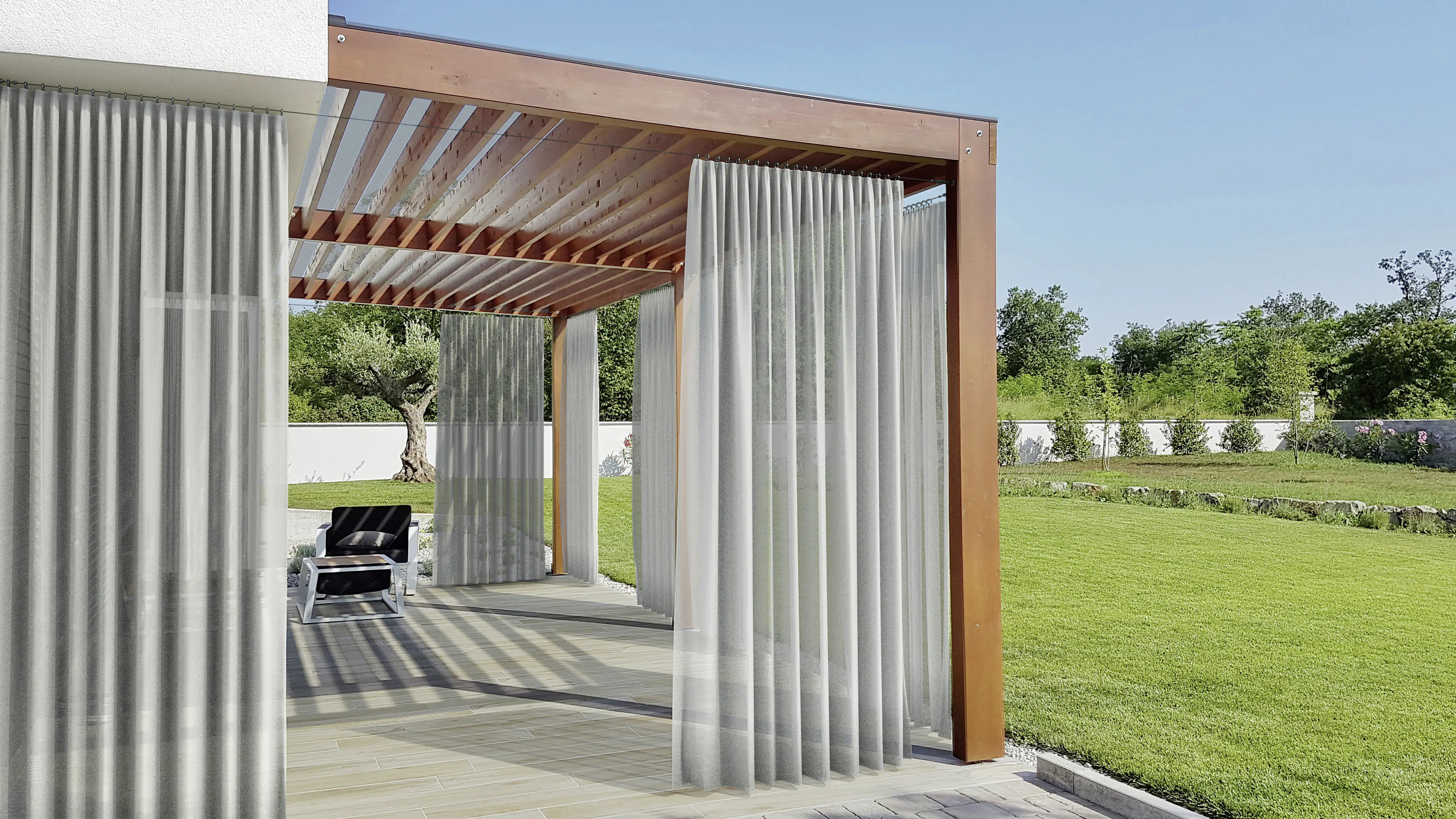 Gardinia Seilspanngarnitur Race schwarz-matt 5 m