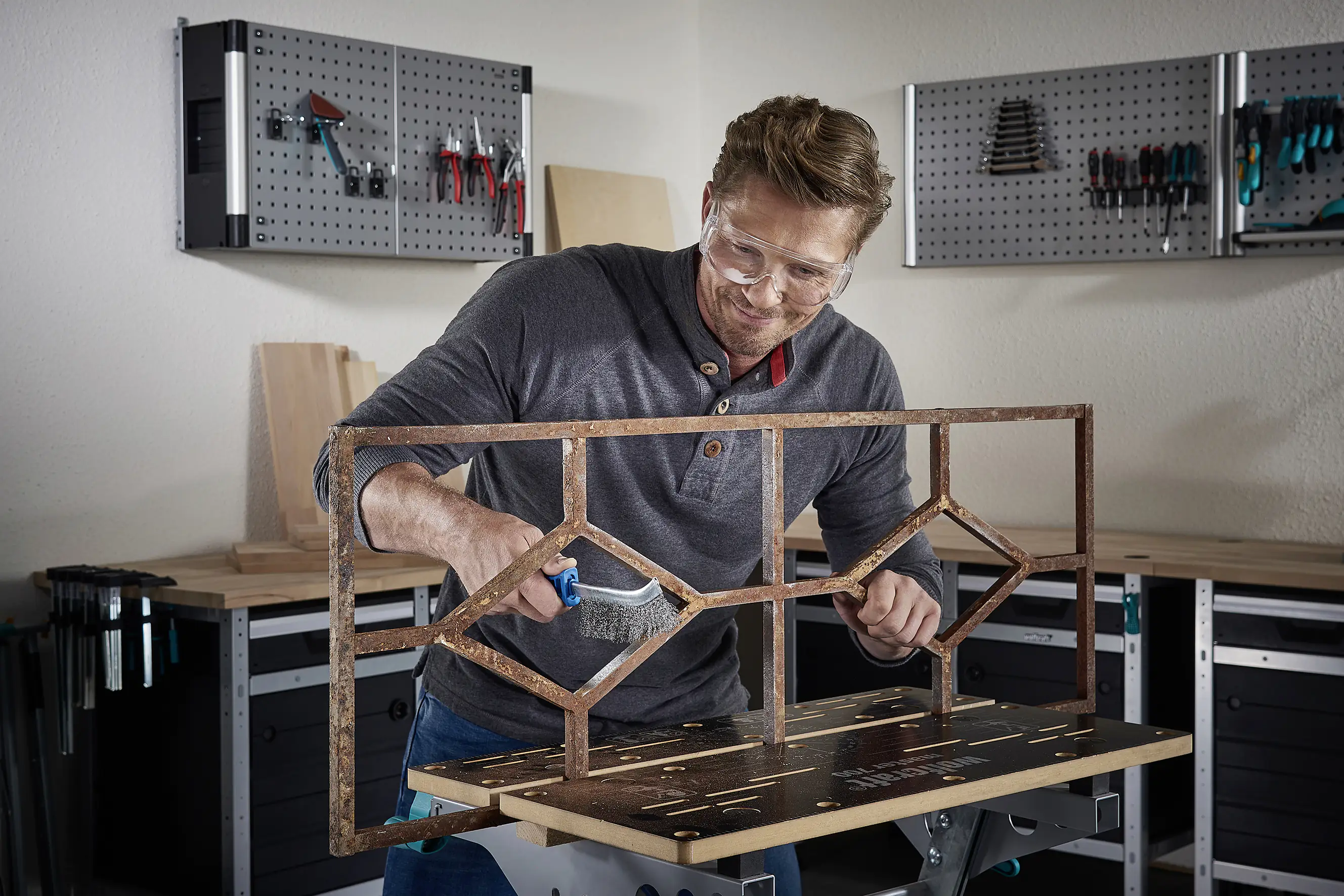 Wolfcraft Handdrahtbürste Kunststoffgriff Stahl Wolfcraft Handdrahtbürste Kunststoffgriff Stahl