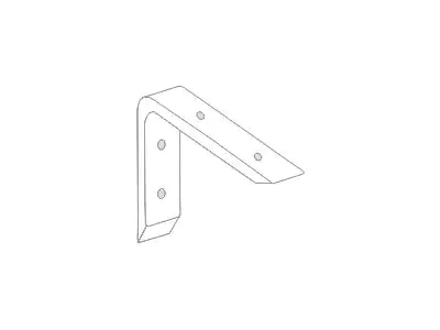 Dolle Konsole Thor 190 x 140 x 30 mm, Schichtholz weiß