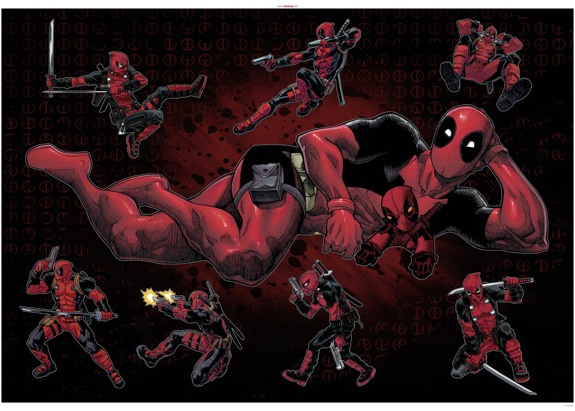Komar Dekosticker Deadpool Posing 100 x 70 cm Komar Dekosticker Deadpool Posing 100 x 70 cm