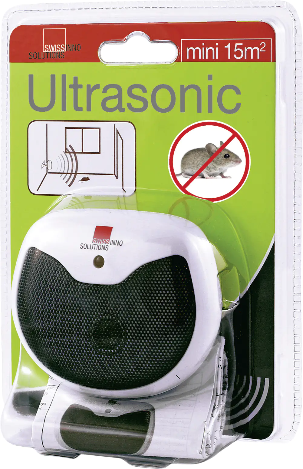 Swissino Nagetier Vertreiber Ultraschall mini gegen Mäuse, Ratten