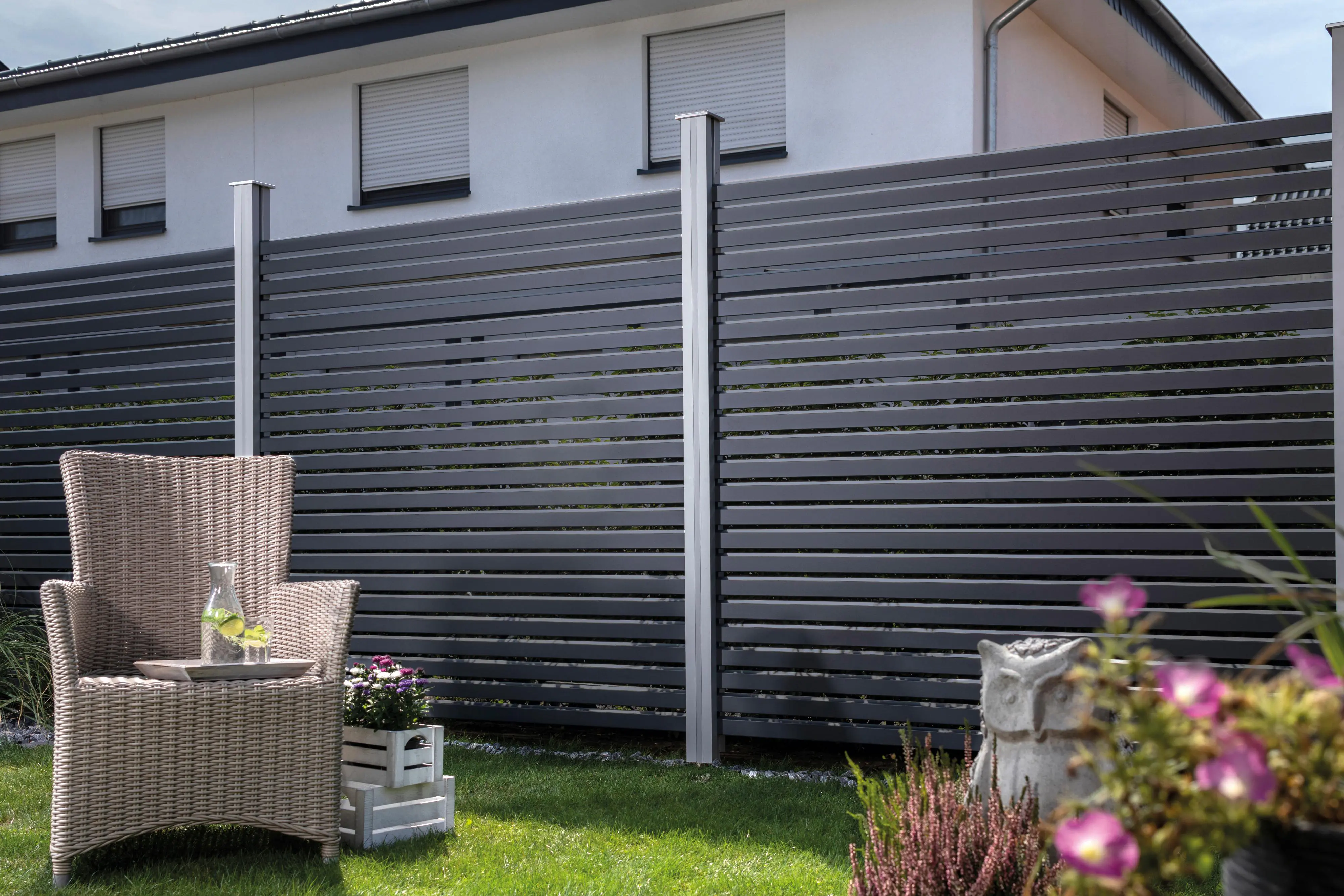 Osmo Sichtschutzelement Alu-Fence Rhombus Grundelement, anthrazit Osmo Sichtschutzelement Alu-Fence Rhombus Grundelement, anthrazit