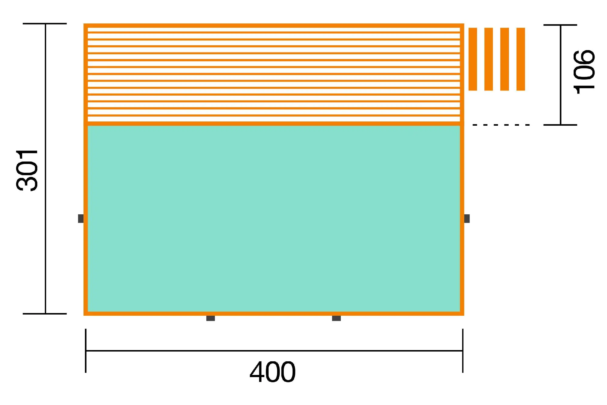 Weka Massivholzpool-Set Carrara 595 Gr. 1 400 x 301 x 116 cm inkl. Sandfilteranlage