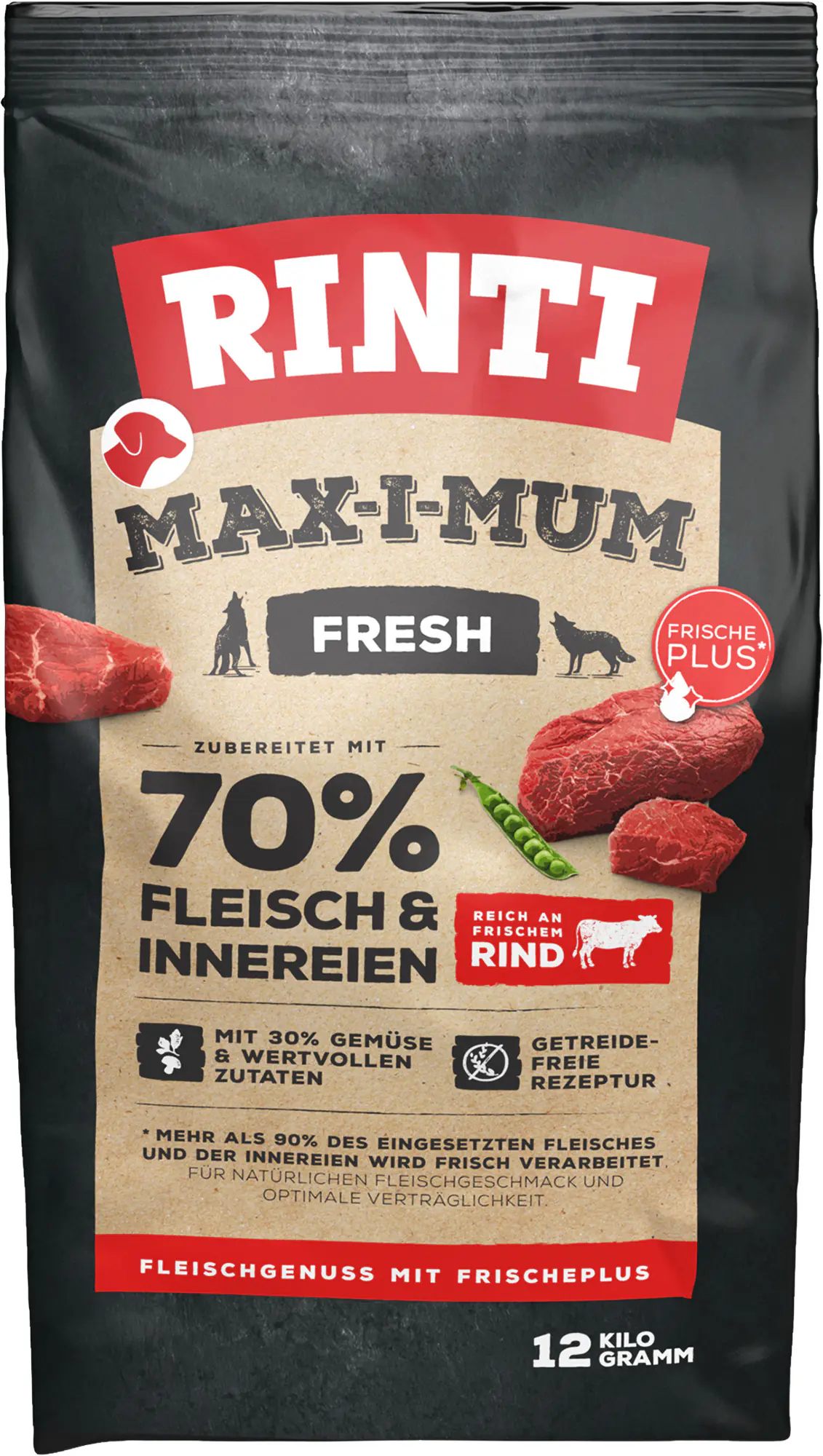 Rinti Max-i-Mum Hundetrockenfutter Adult 12 kg Rind
