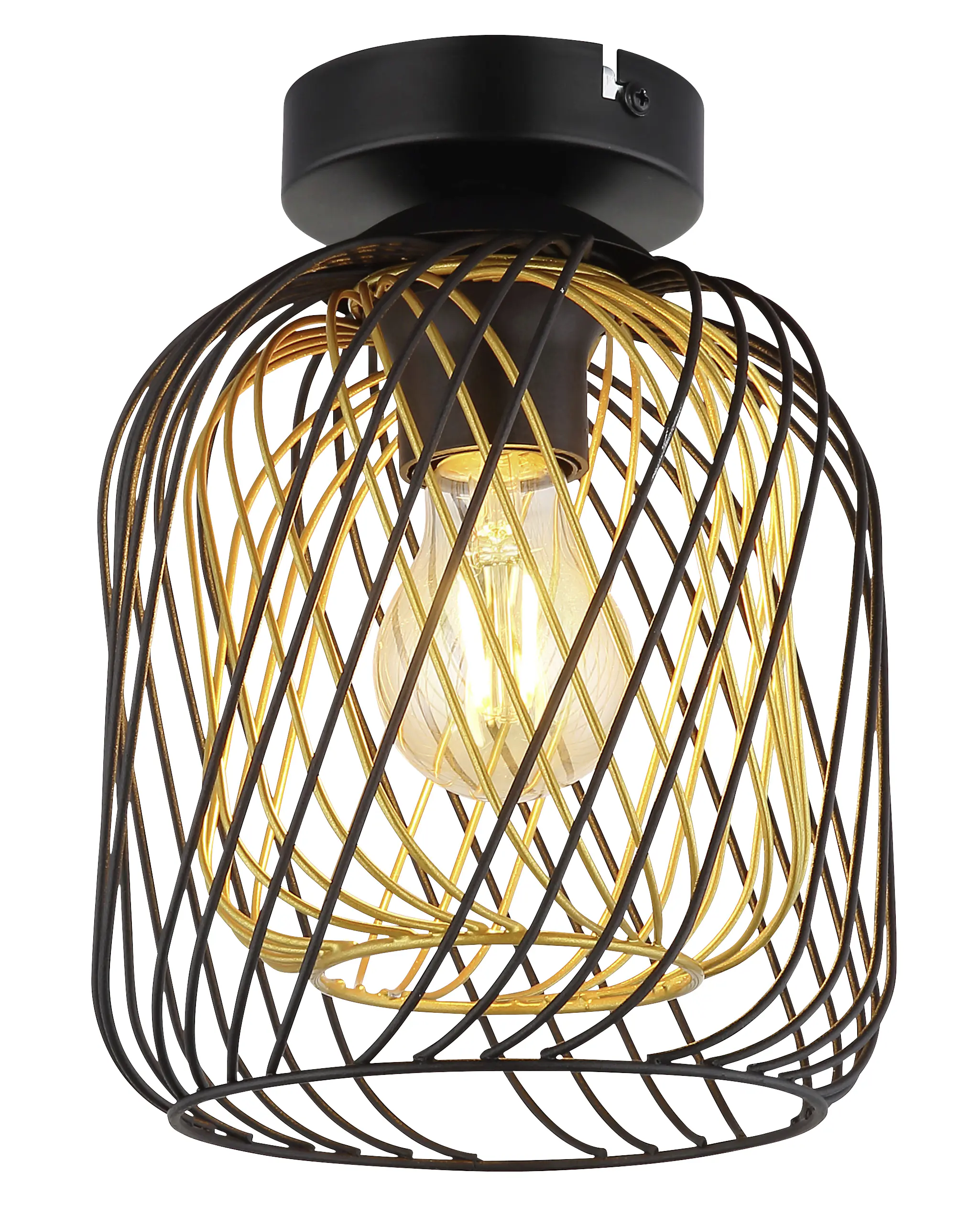 Globo Deckenleuchte Dichti Ø 18 x 24,5 cm schwarz matt