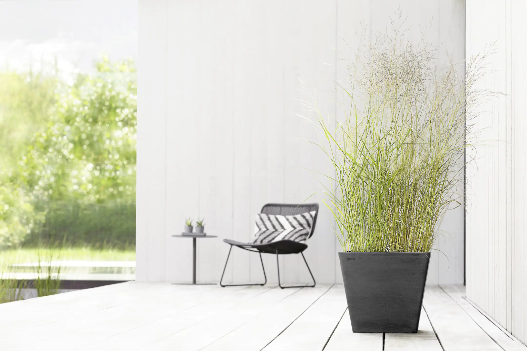 Ecopots Pflanztopf Rotterdam 40 x 40 x 35 cm dunkelgrau Ecopots Pflanztopf Rotterdam 40 x 40 x 35 cm dunkelgrau