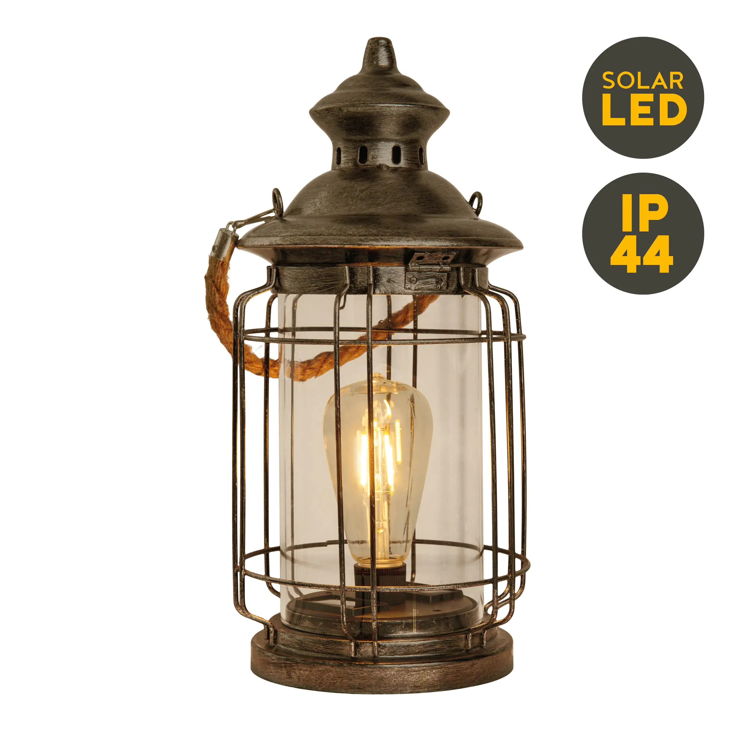 Light & More LED Deko-Solarleuchte Bruno 35 x 16,5 cm