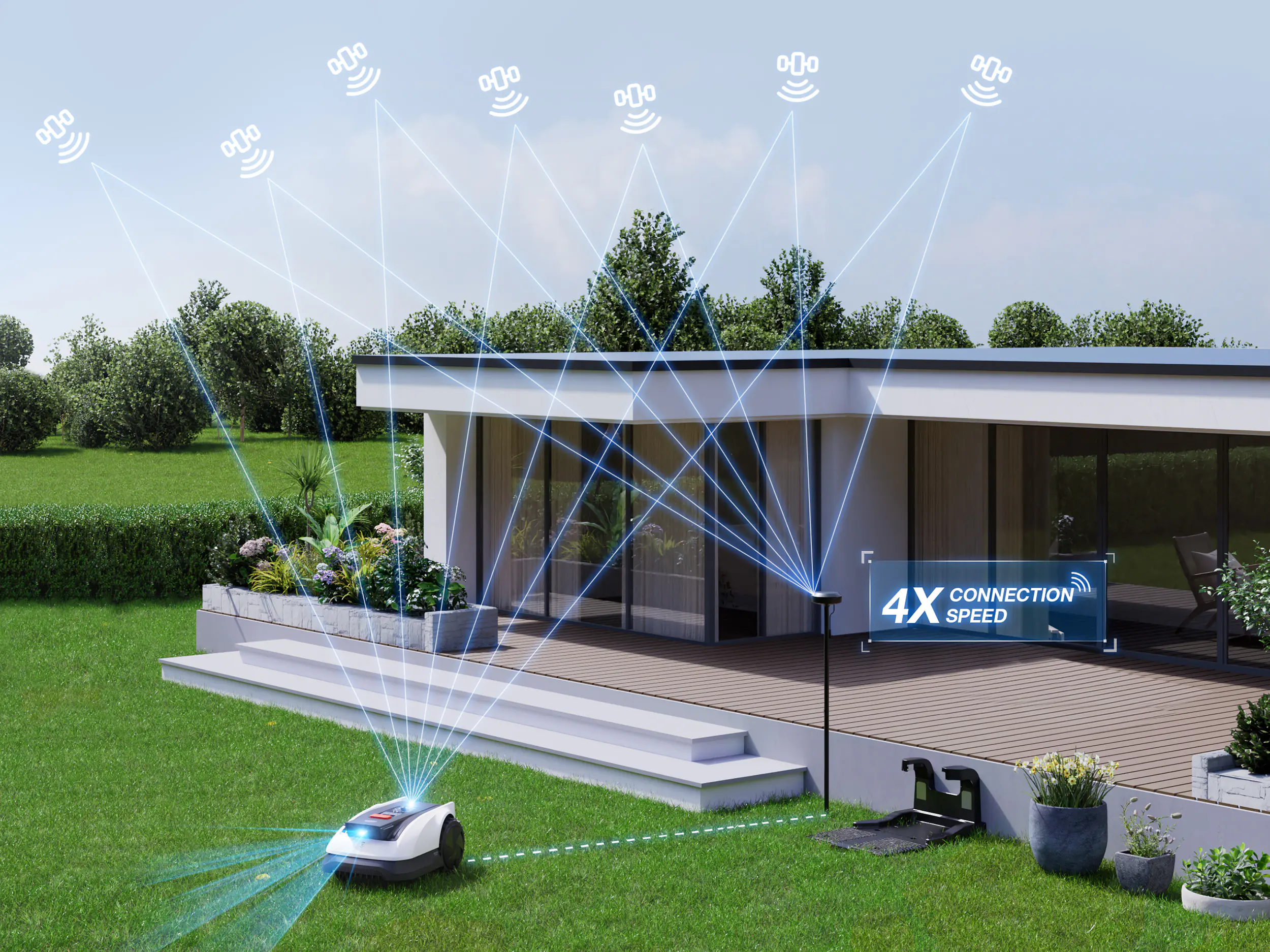 Ecovacs Mähroboter GOAT O800 RTK - 22 cm Schnittbreite 800 m² inkl. Ladestation