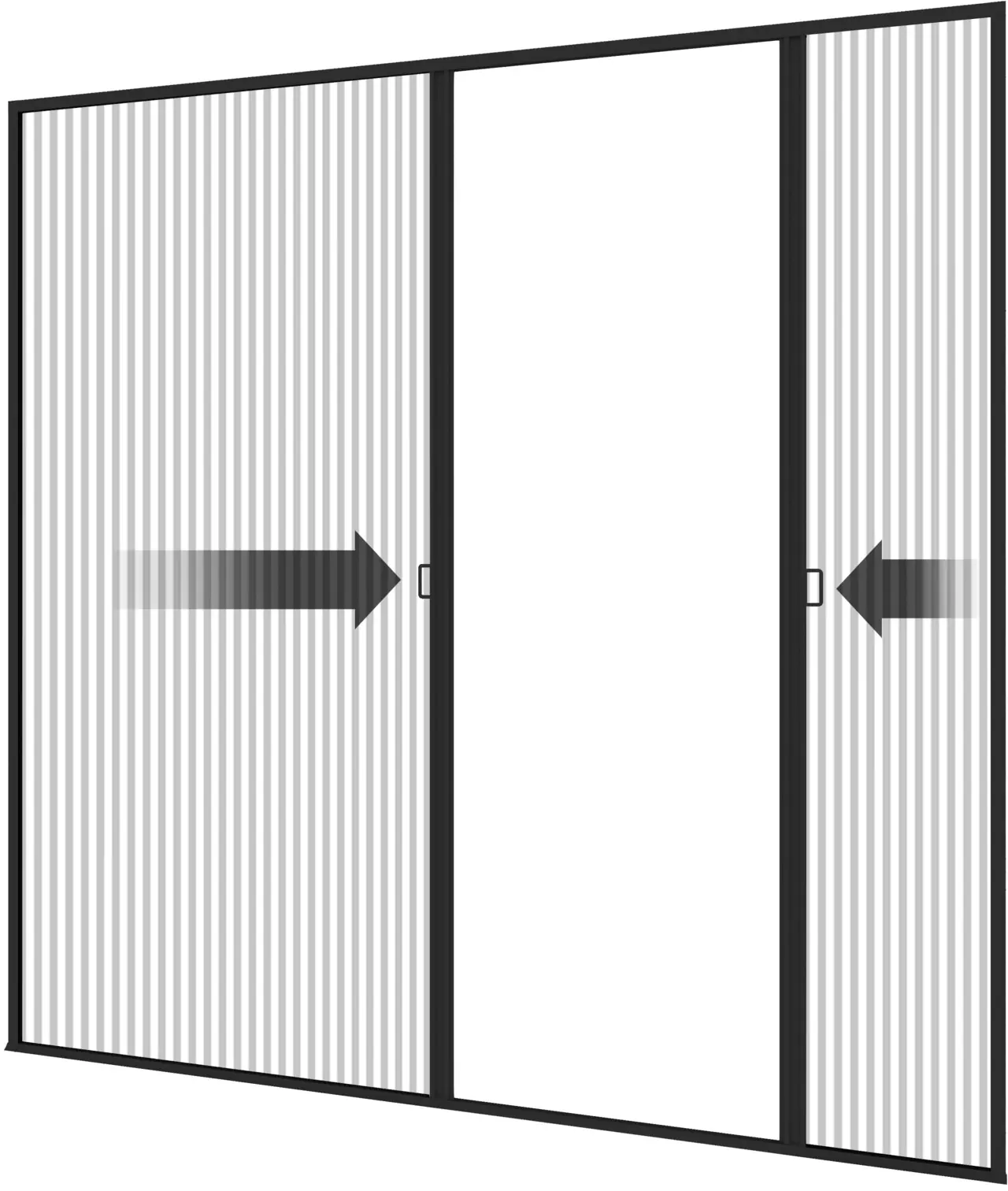 Windhager IS Maßplissee Tür bis 240 x 240 cm schwarz/anthrazit