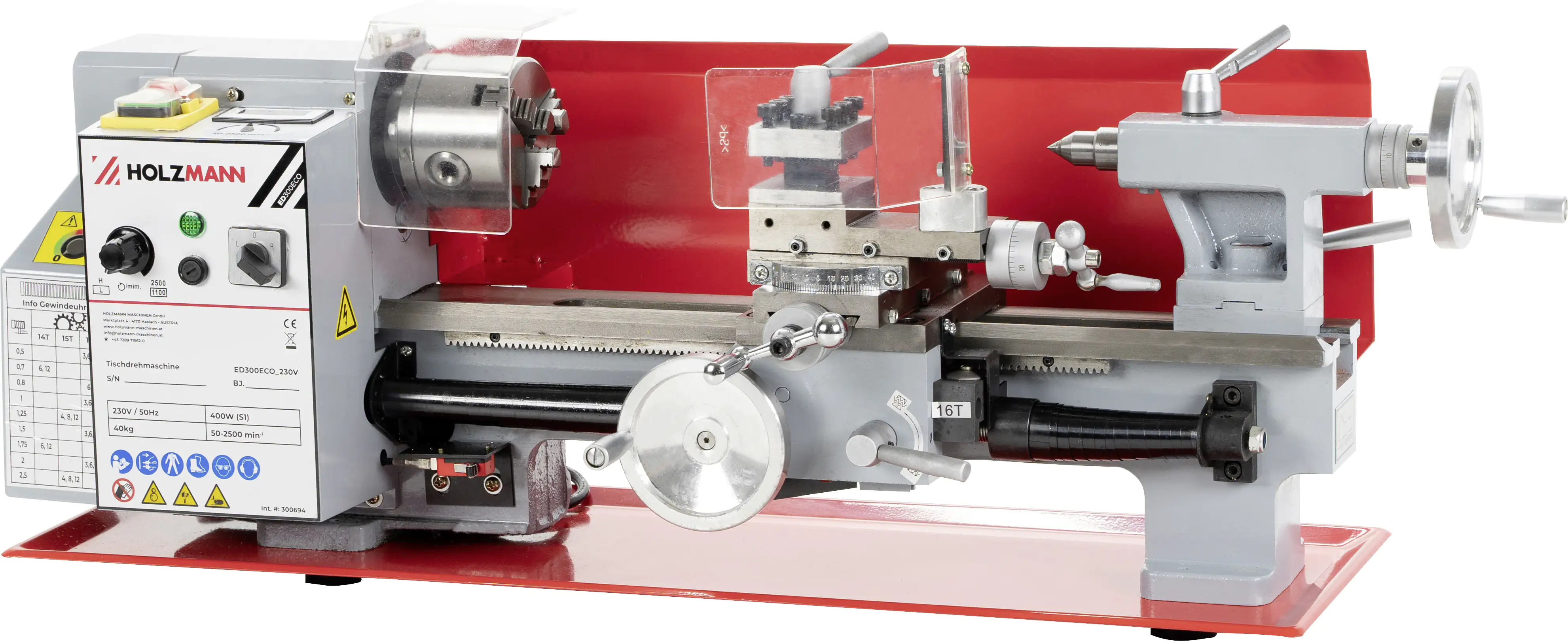 Holzmann Tischdrehmaschine ED300ECO 230V Drehzahl Stufenlos Regelbar Holzmann Tischdrehmaschine ED300ECO 230V Drehzahl Stufenlos Regelbar